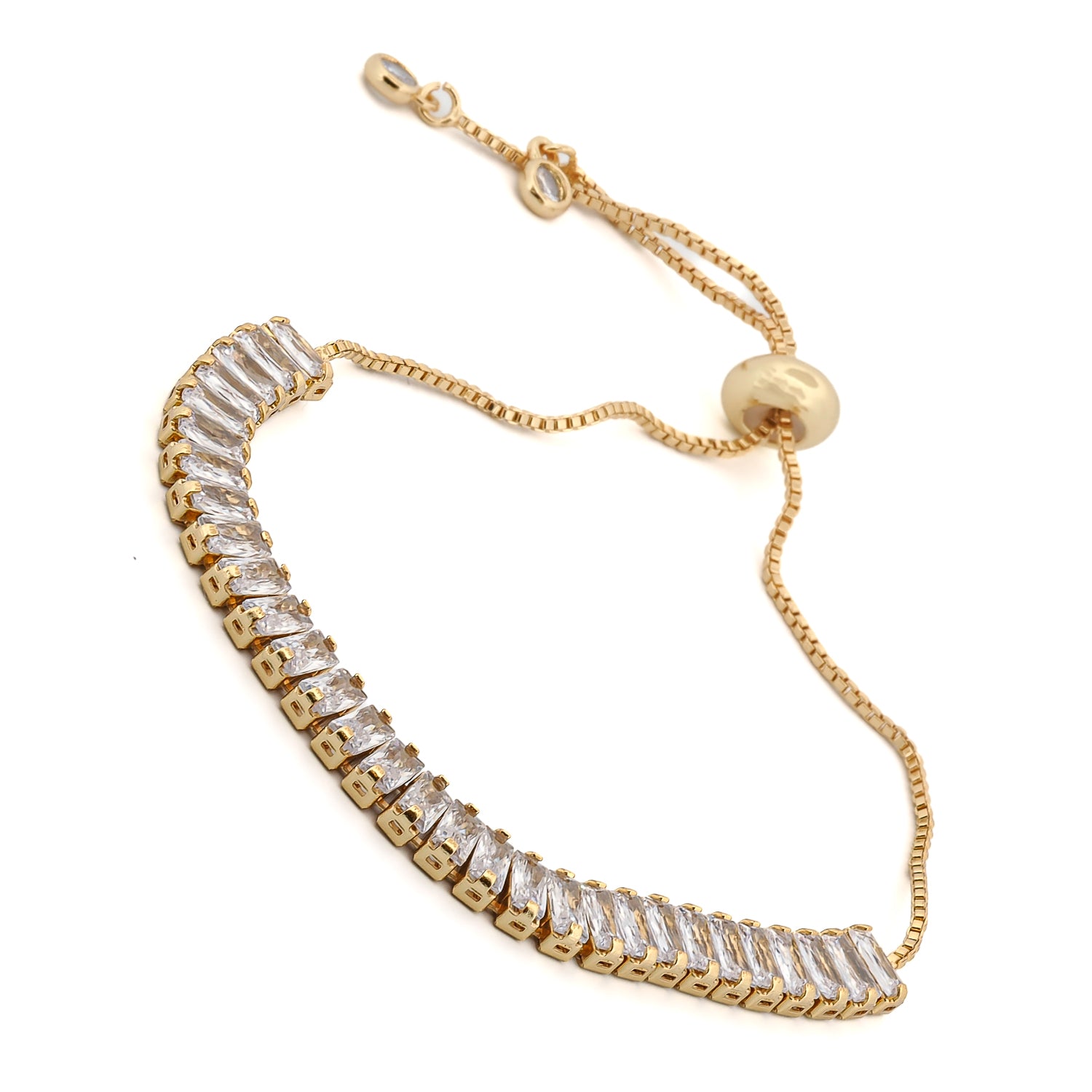 Shimmering Style: Gold and Baguette Diamond Fashion Accessory