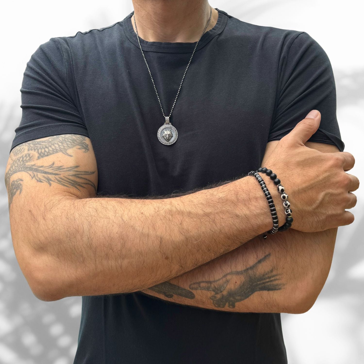 Unique Black and White Stone Bracelet