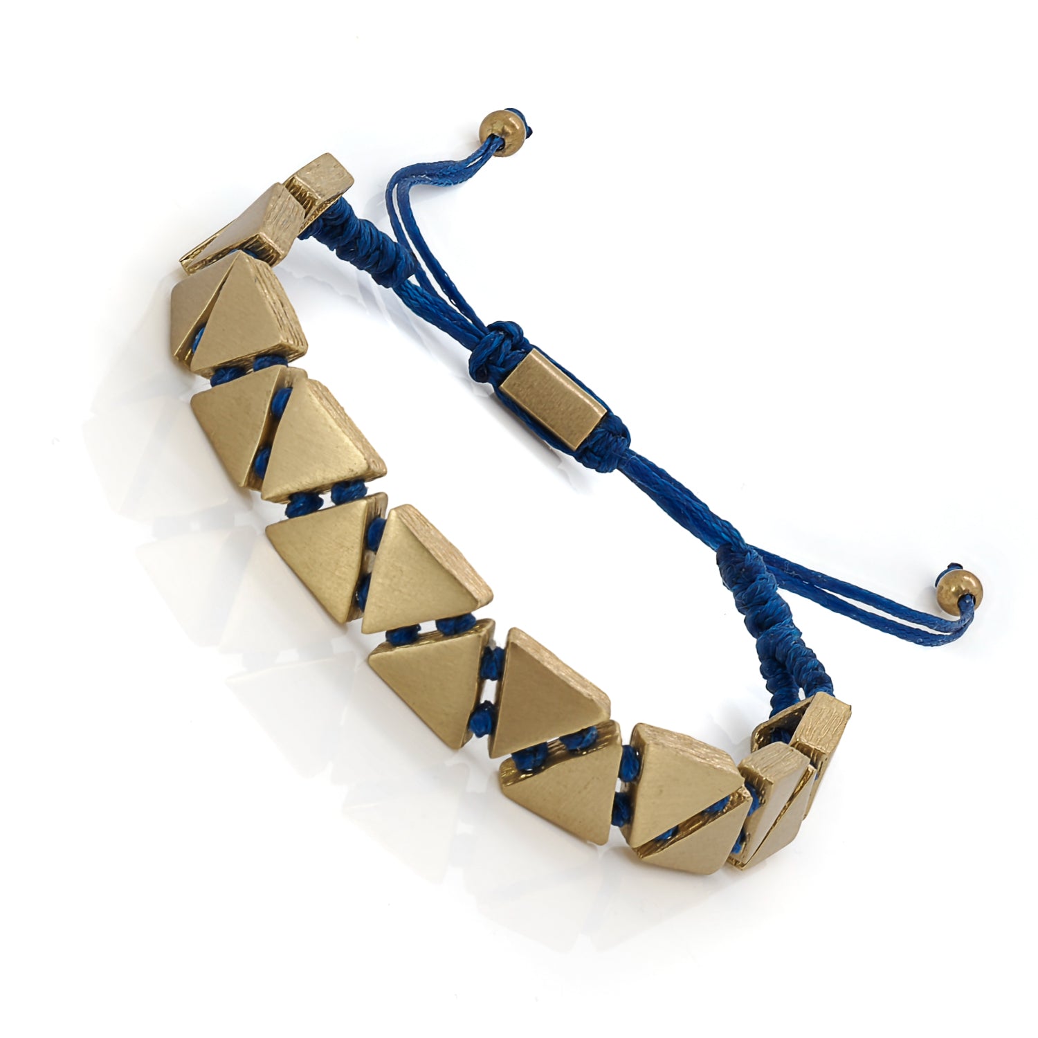 Elegant Handmade Blue and Gold Bracelet - Symbol of Harmony