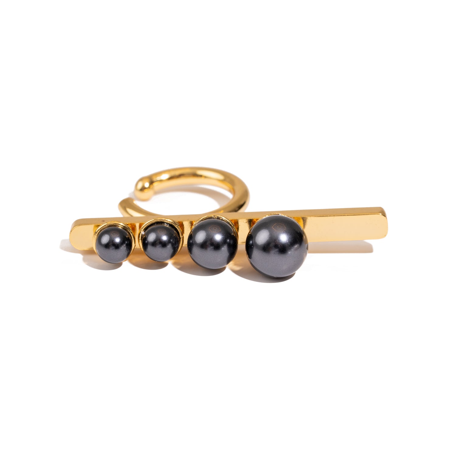 Celestial Balance Black Pearl Statement Ring