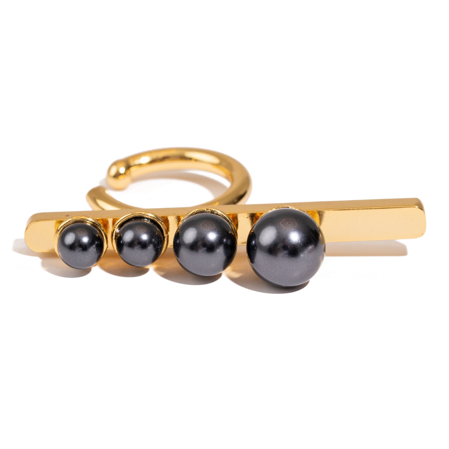 Celestial Balance Black Pearl Statement Ring