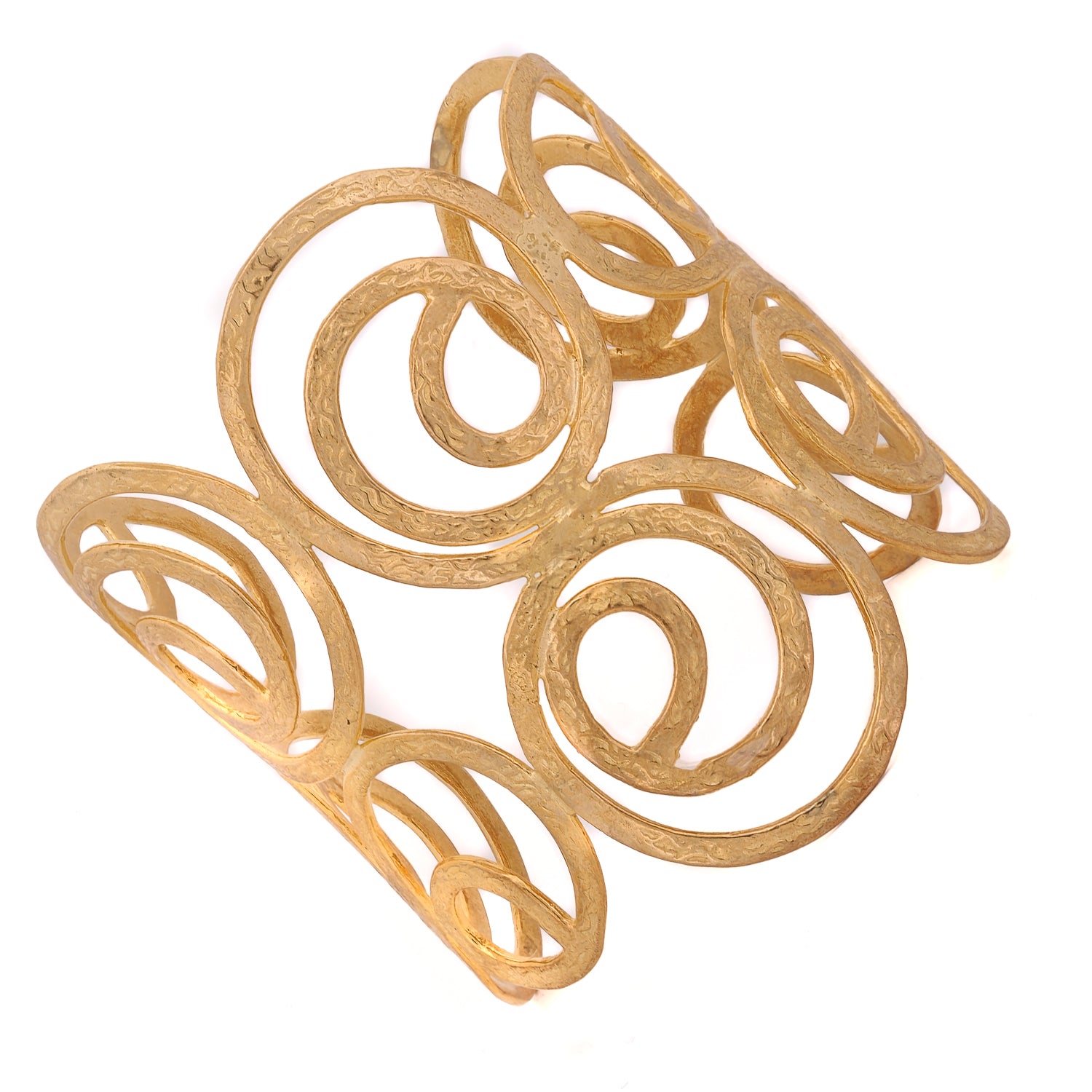 Handcrafted Chunky Gold Cuff Bracelet