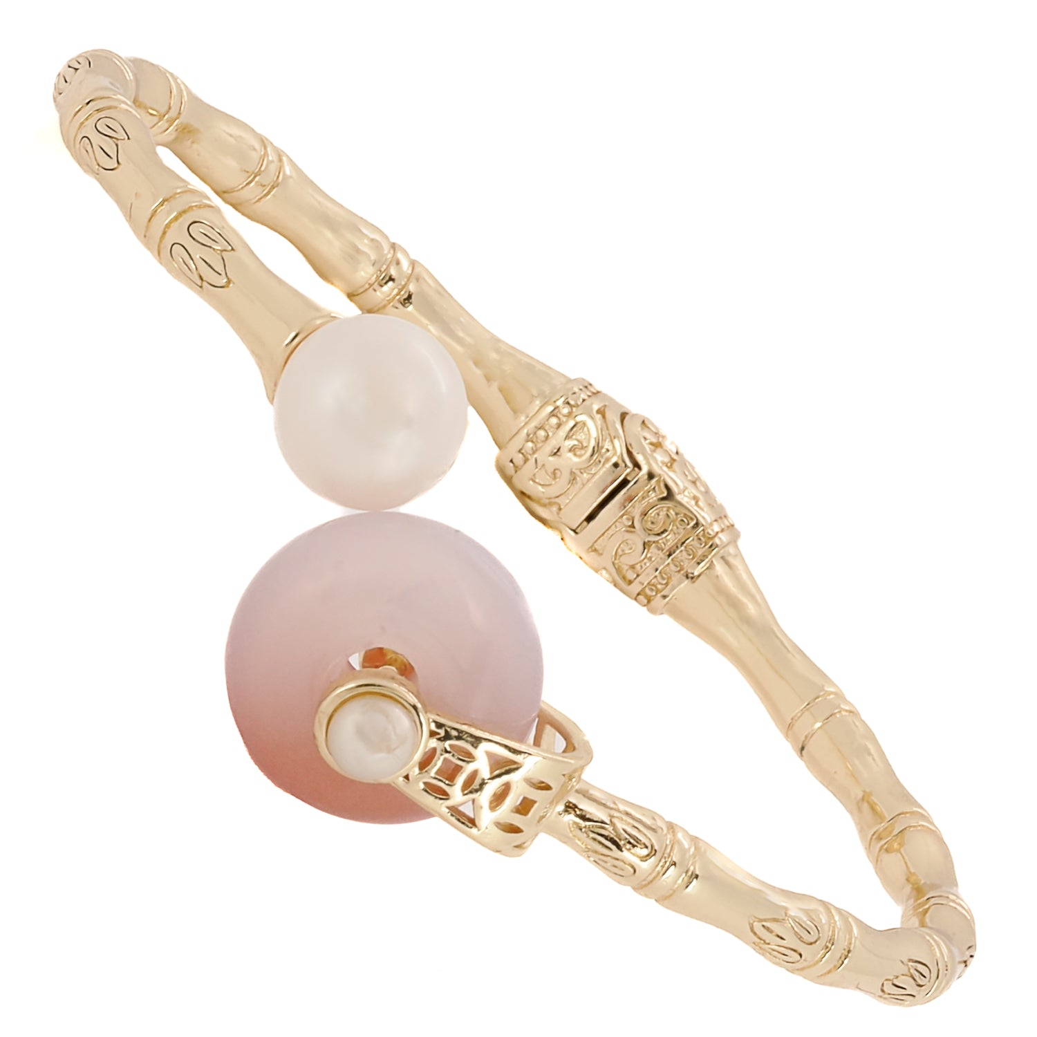 Radiant beauty: Cleopatra-inspired Pearl and Quartz Bracelet.