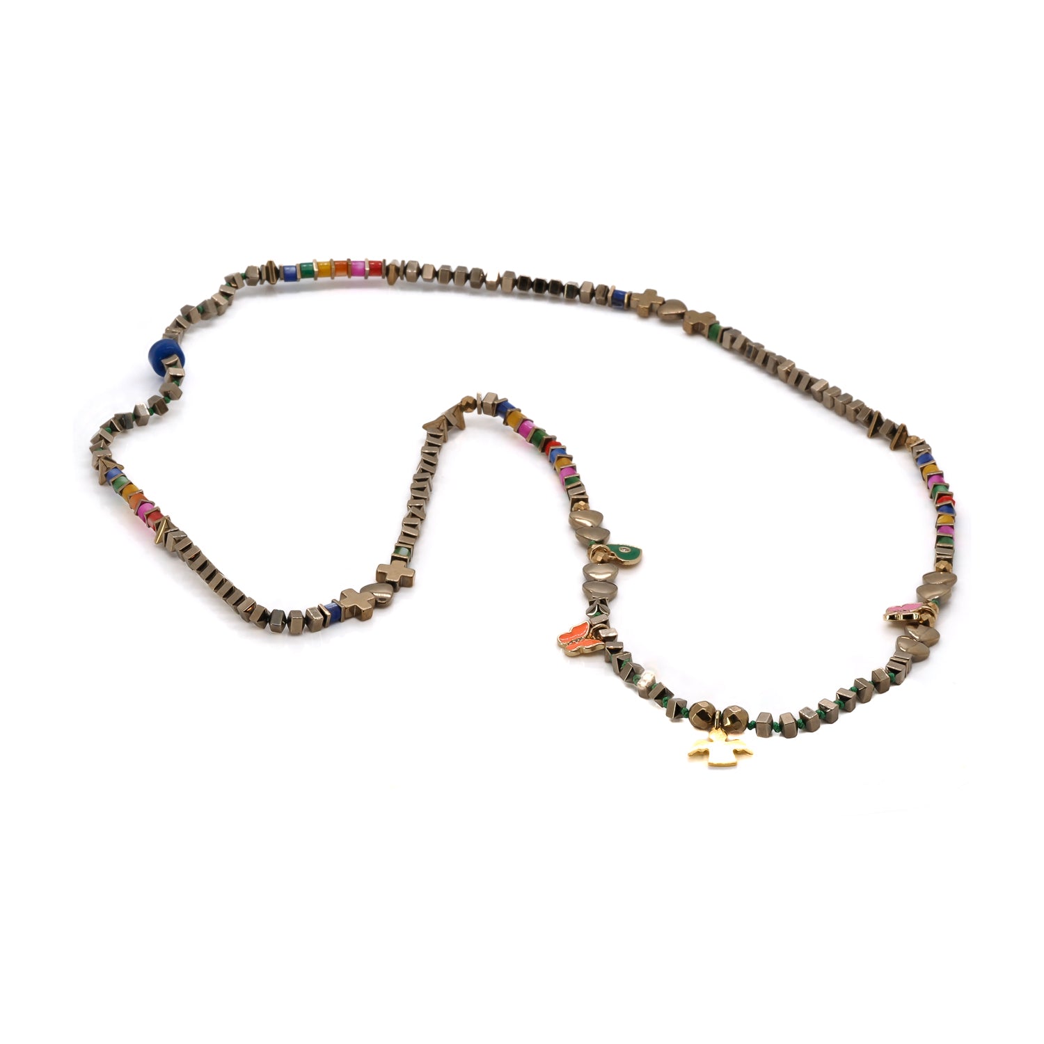 Energy Of Colors Gold Hematite Stone Angel Love Necklace – EBRU