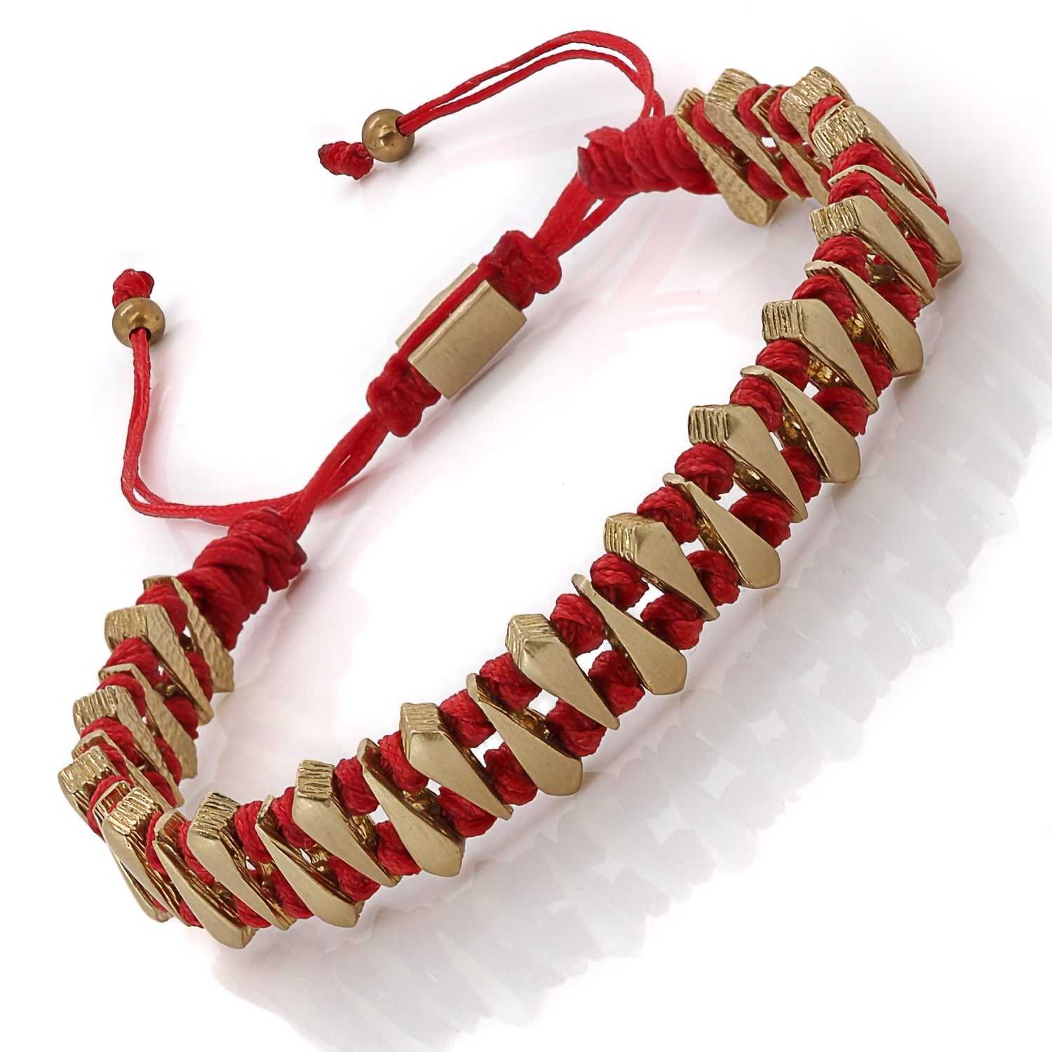 Expressive Red Woven Bracelet - Handcrafted for Style and Symbolism