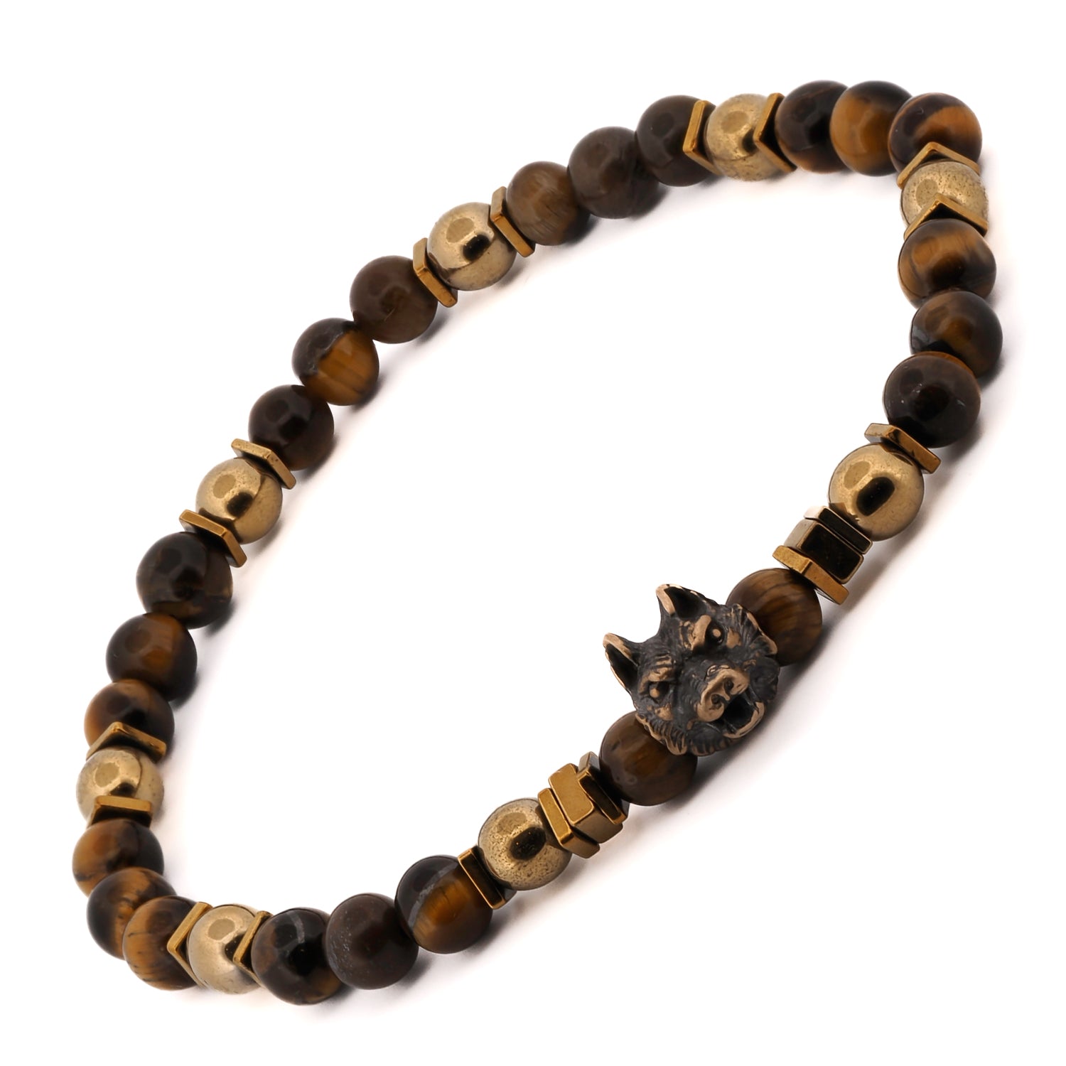Stylish Freedom Wolf Bracelet with a bronze wolf charm, perfect for special occasions or everyday wear