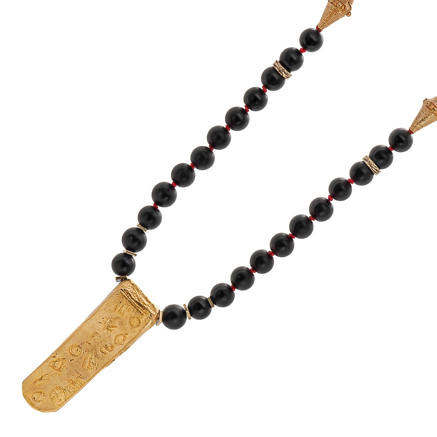 Timeless Fusion: Tradition Meets Modern Style in a 30'' Necklace with Handmade Pendant