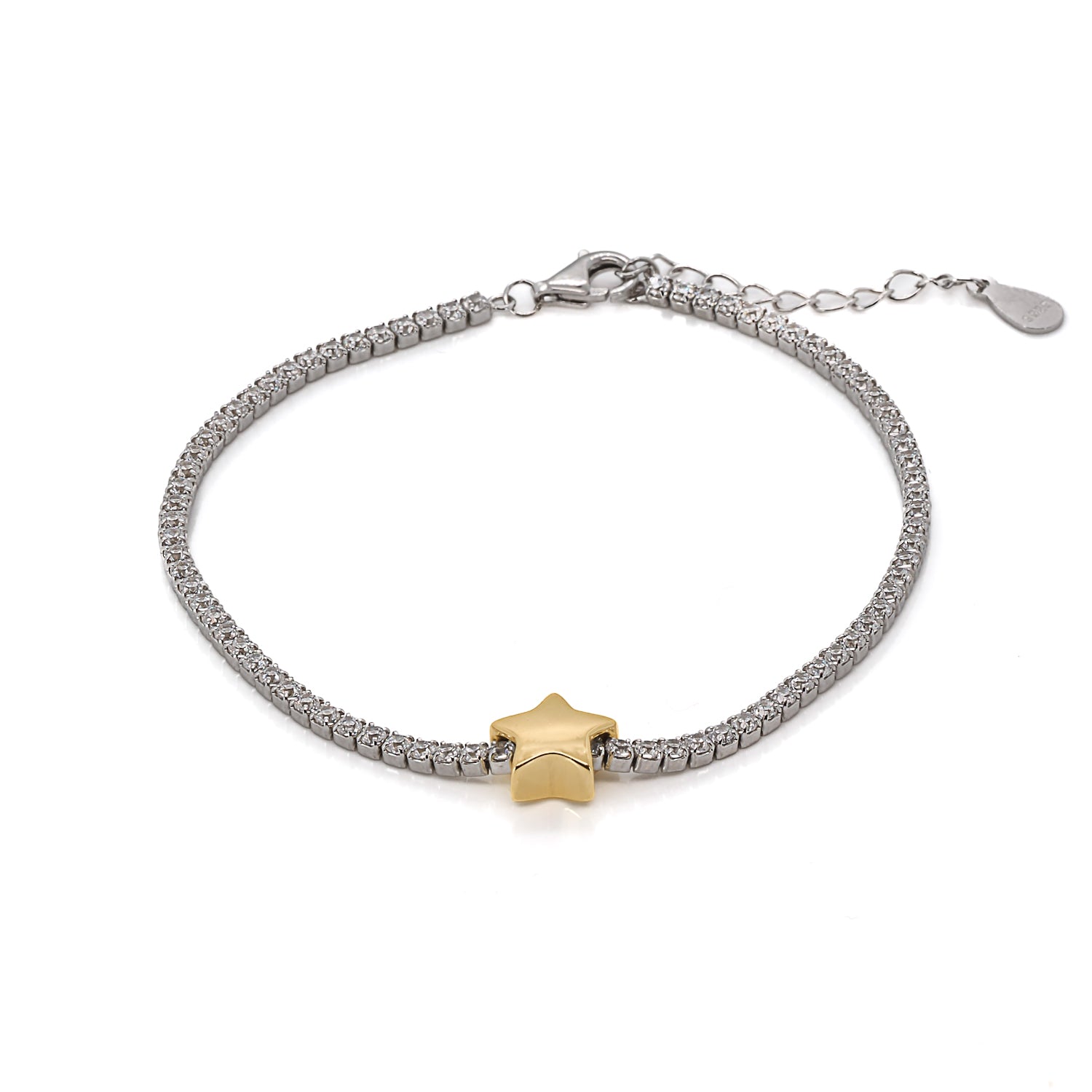 Gold Star Diamond Tennis Bracelet: Elegance and symbolism combined.