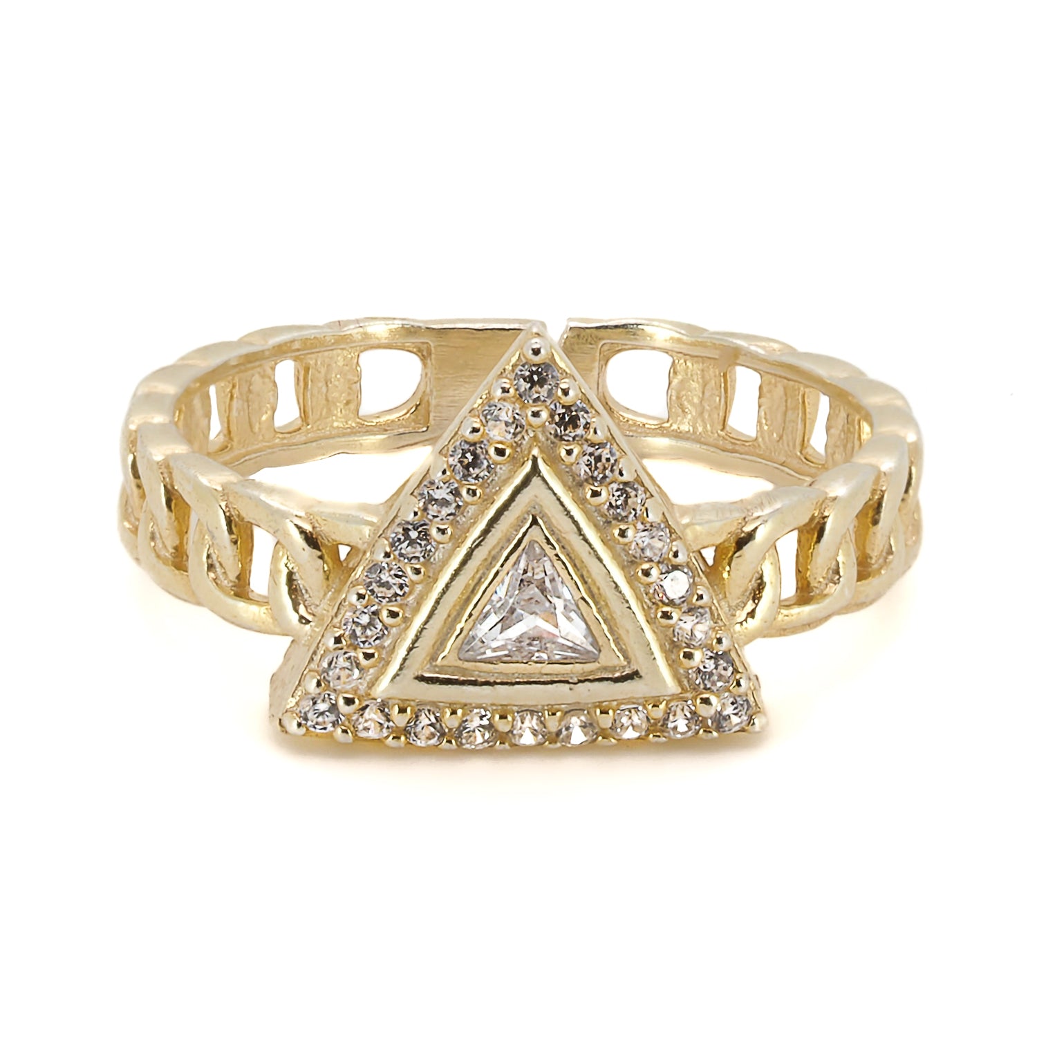 Gold Vermeil Diamond Ring on display, radiating elegance.