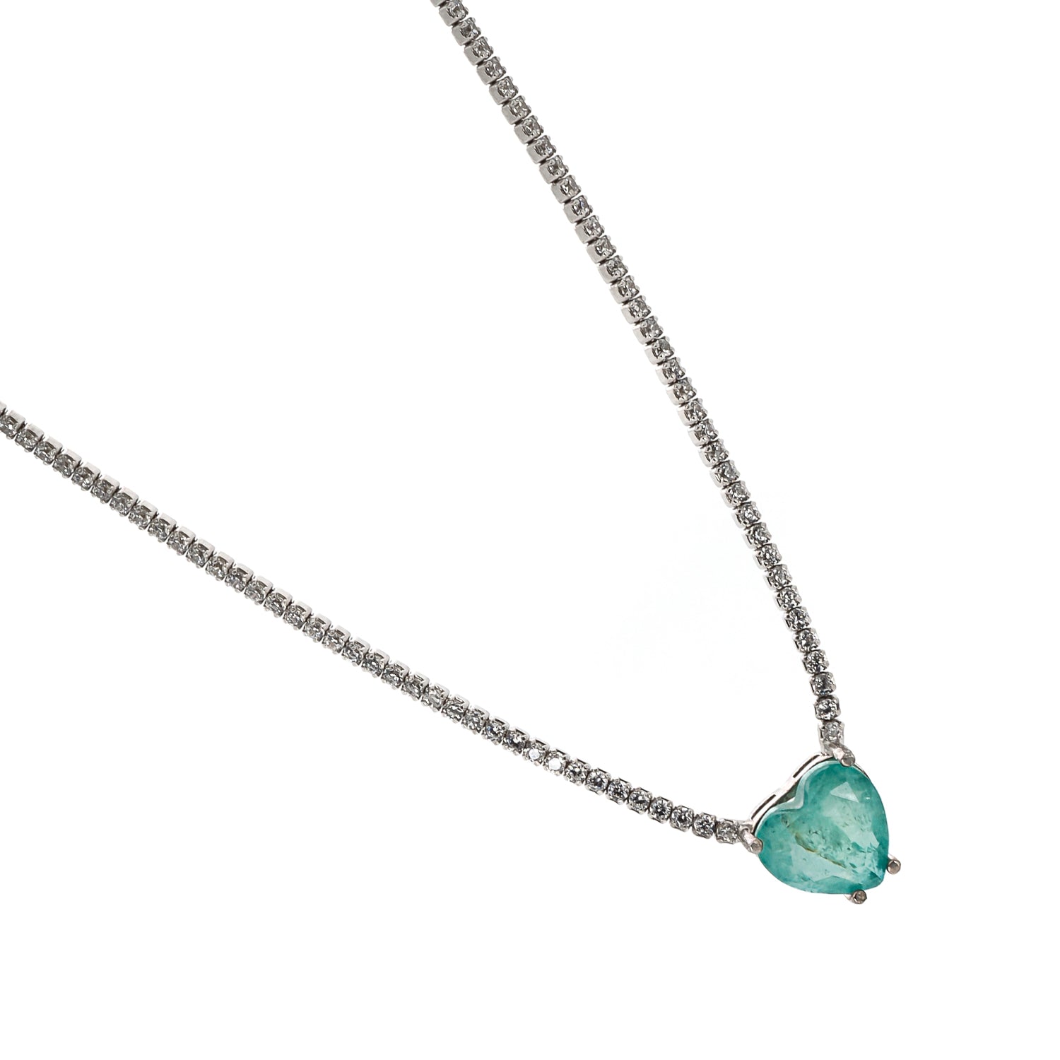 A touch of glamour: Cz Diamond Tennis Chain complementing the pendant