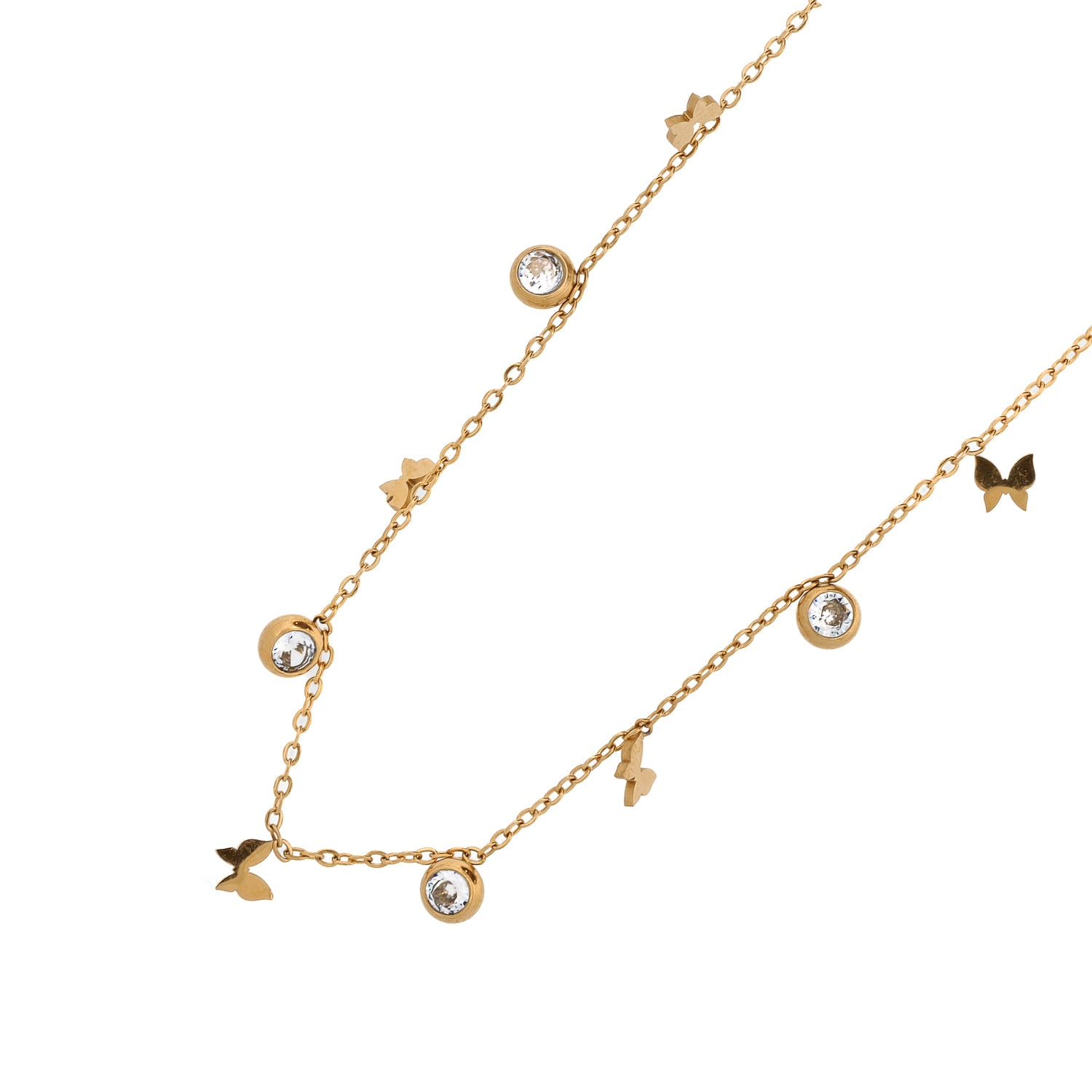Handmade Butterfly Gold Necklace