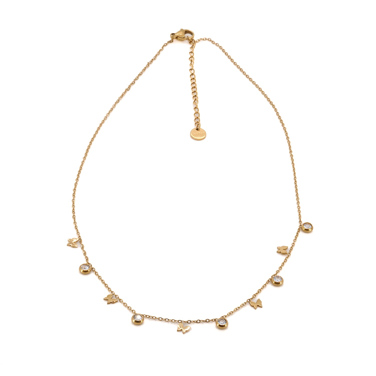 Butterfly Pendant Necklace with Diamonds