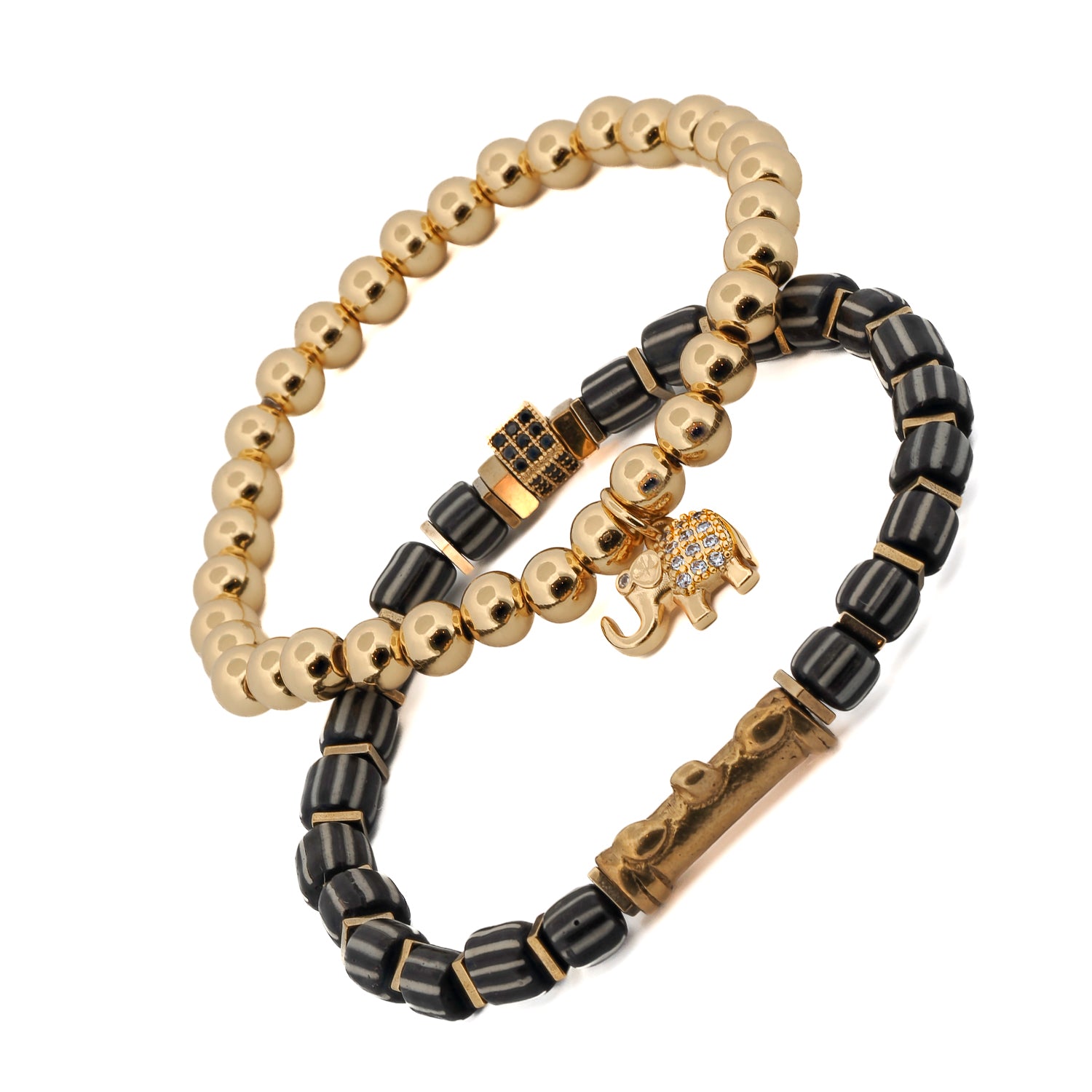 Deep Rich Aesthetic: Ethnic Black Beaded Set