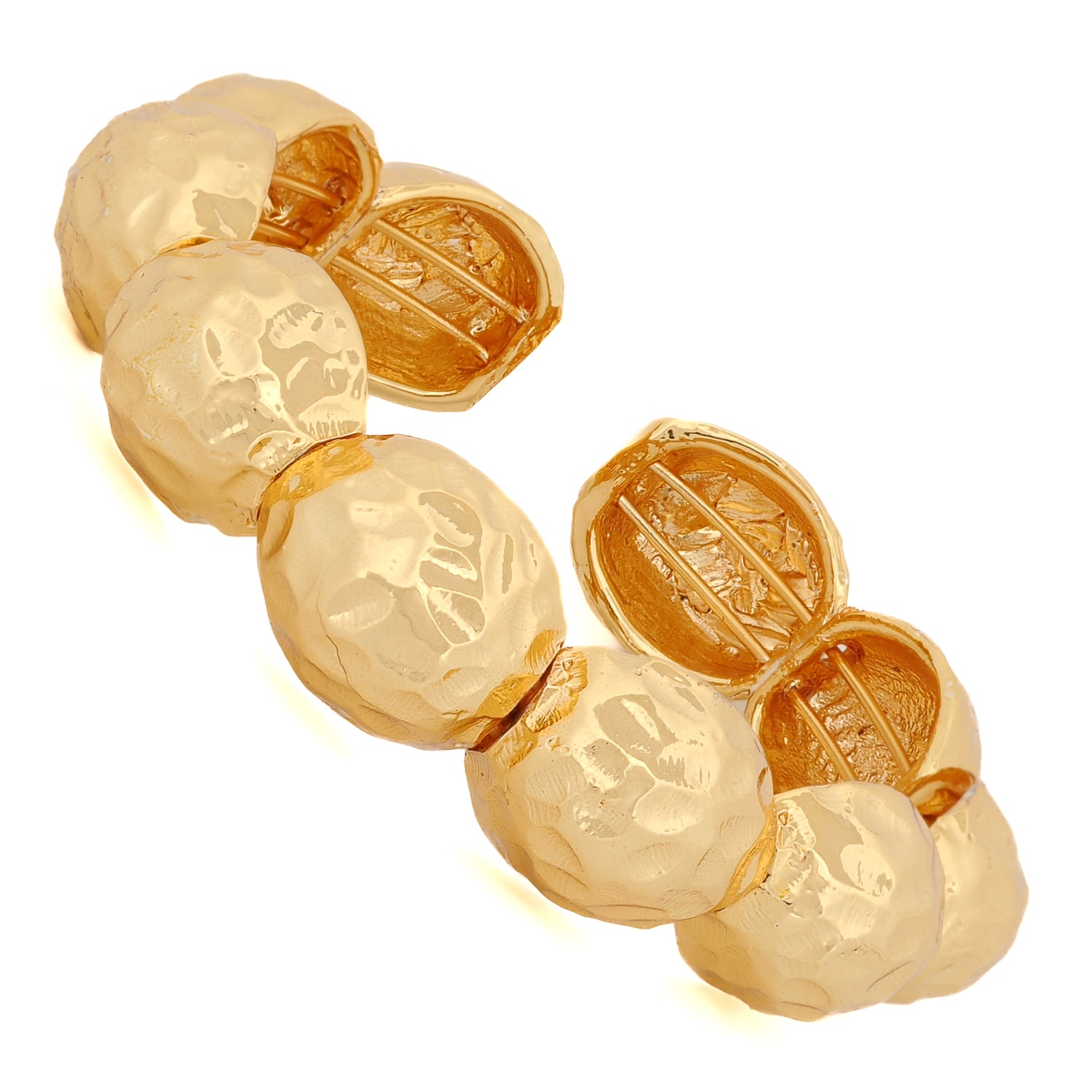 Stylish Majestic Golden Brass Cuff Bracelet