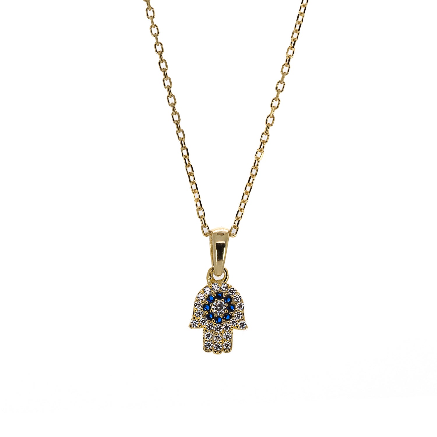 Mini Hamsa Hand Necklace - A Perfect Blend of Elegance and Symbolism.