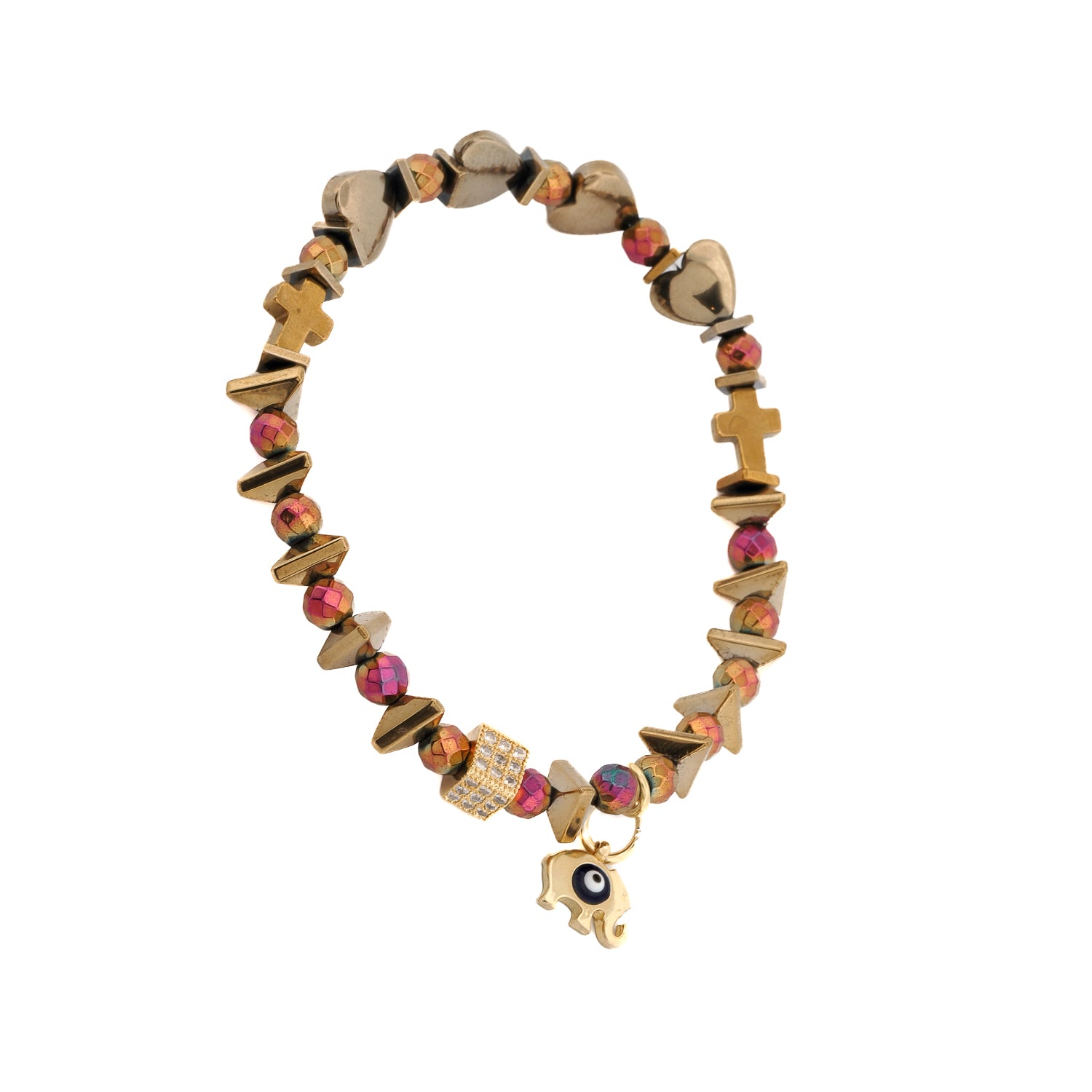 Multicolor Hematite Stone Protective Bracelet Set