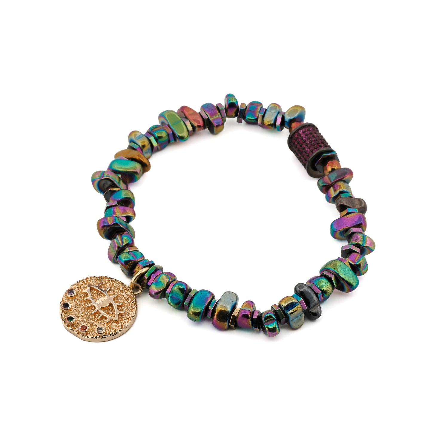 Multicolor Hematite Stone Lucky Elephant Bracelets