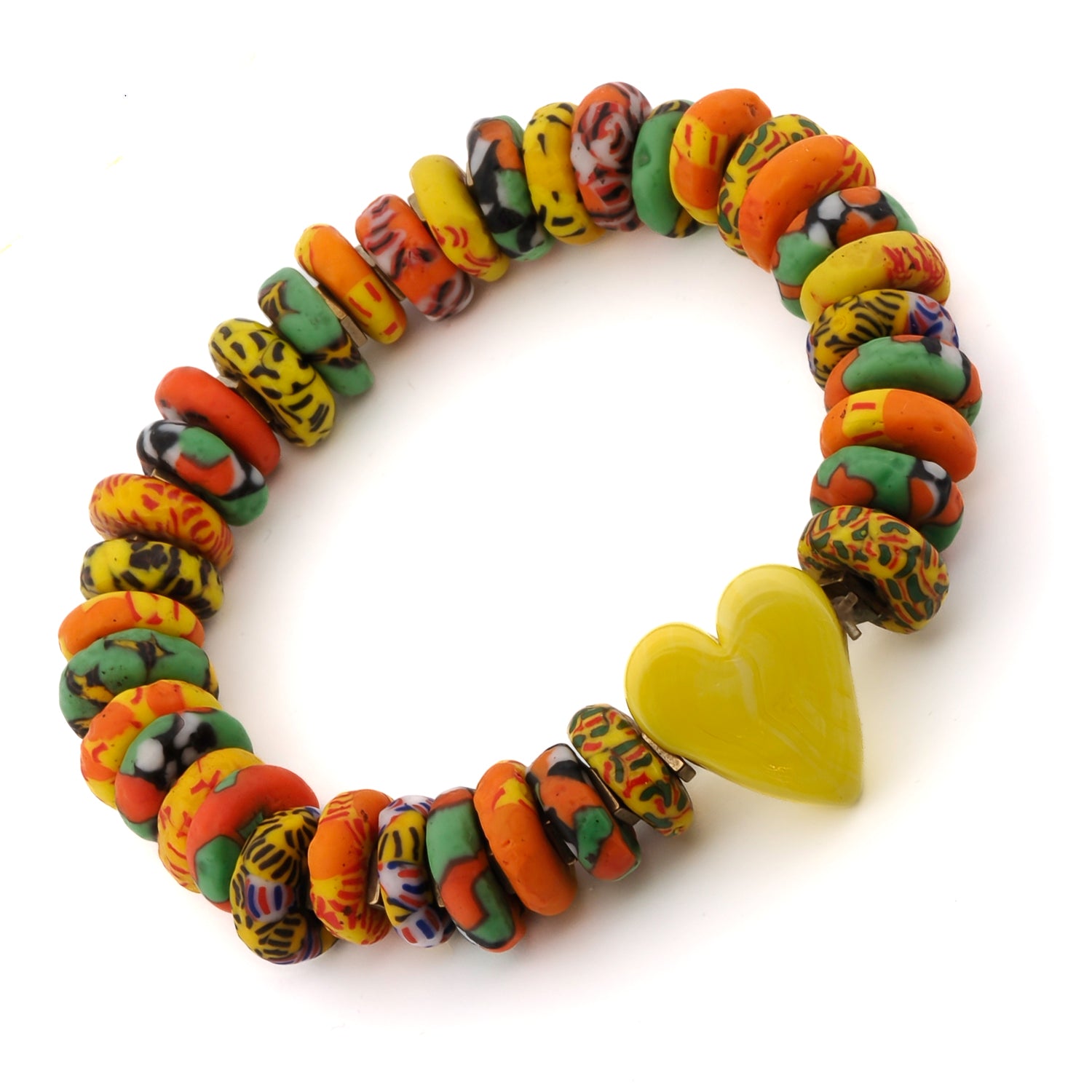 Handcrafted Murano Glass Heart Bracelet
