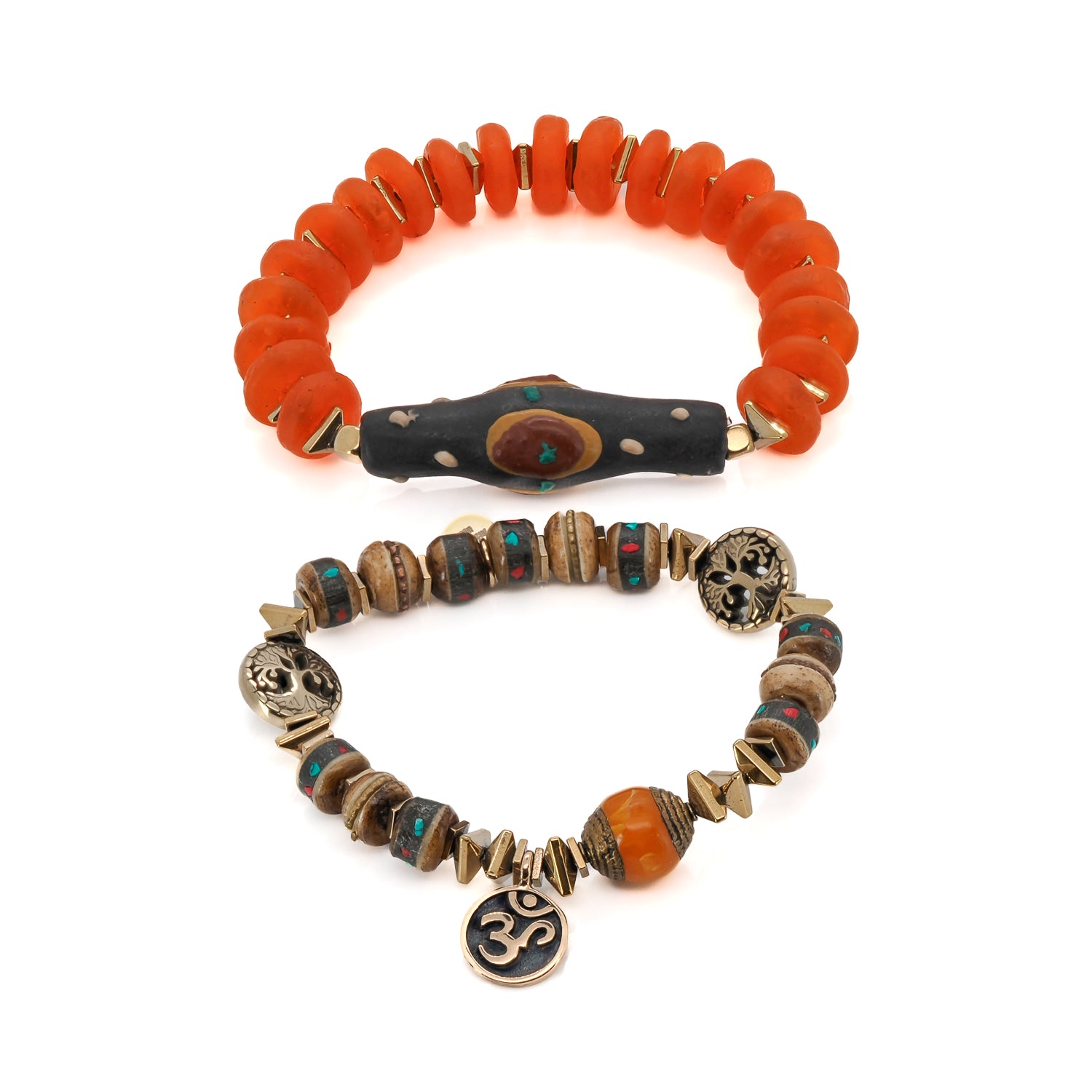 Spiritual jewelry set combining traditional Nepal craftsmanship and modern boho flair