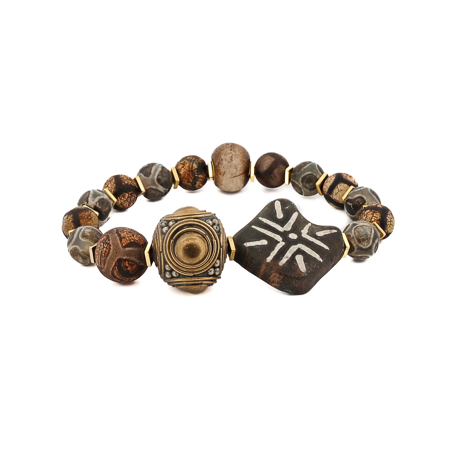 Nepal Agate Nature Beaded Bracelet