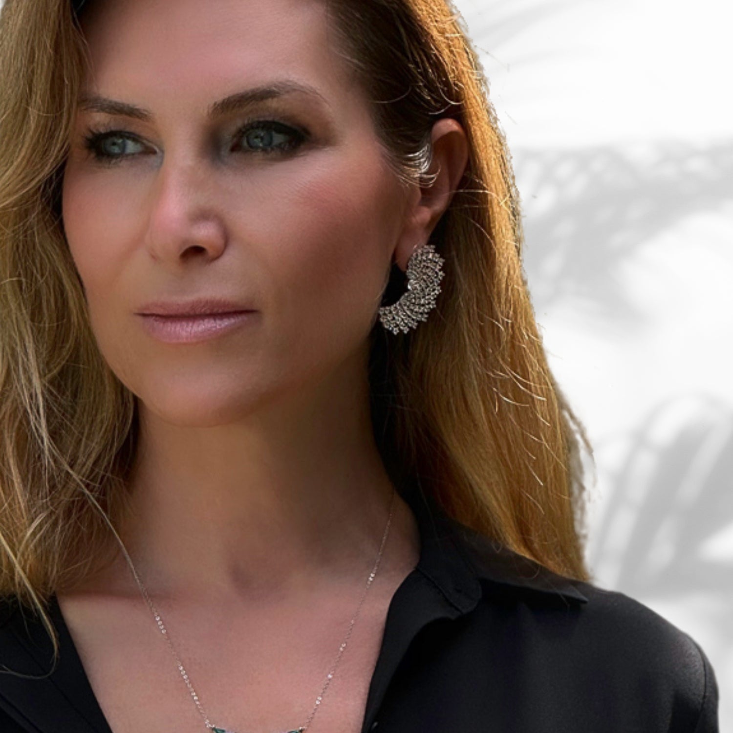 Versatile 18K White Gold-Plated Silver Earrings with CZ Diamonds