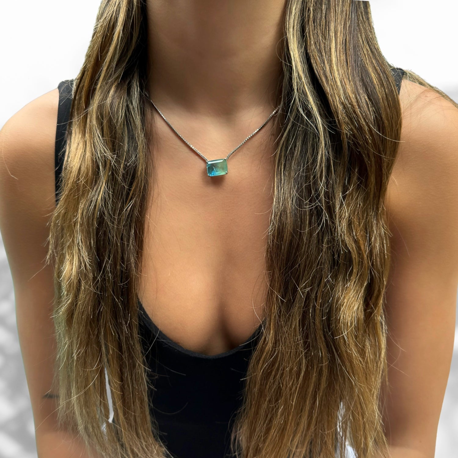 Elegant Sterling Silver Happy Necklace