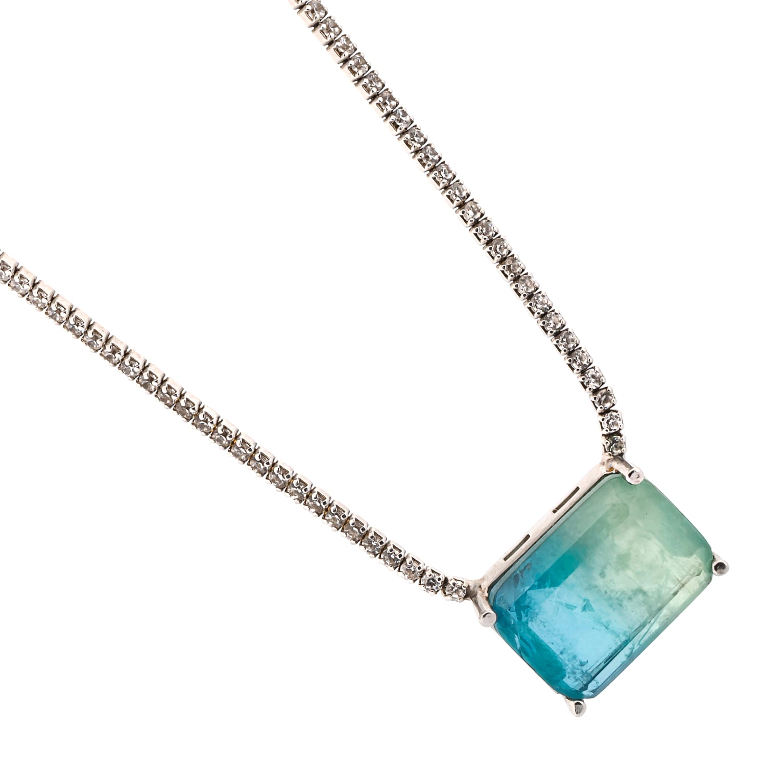 Gemstone Diamond Chain Happy Necklace