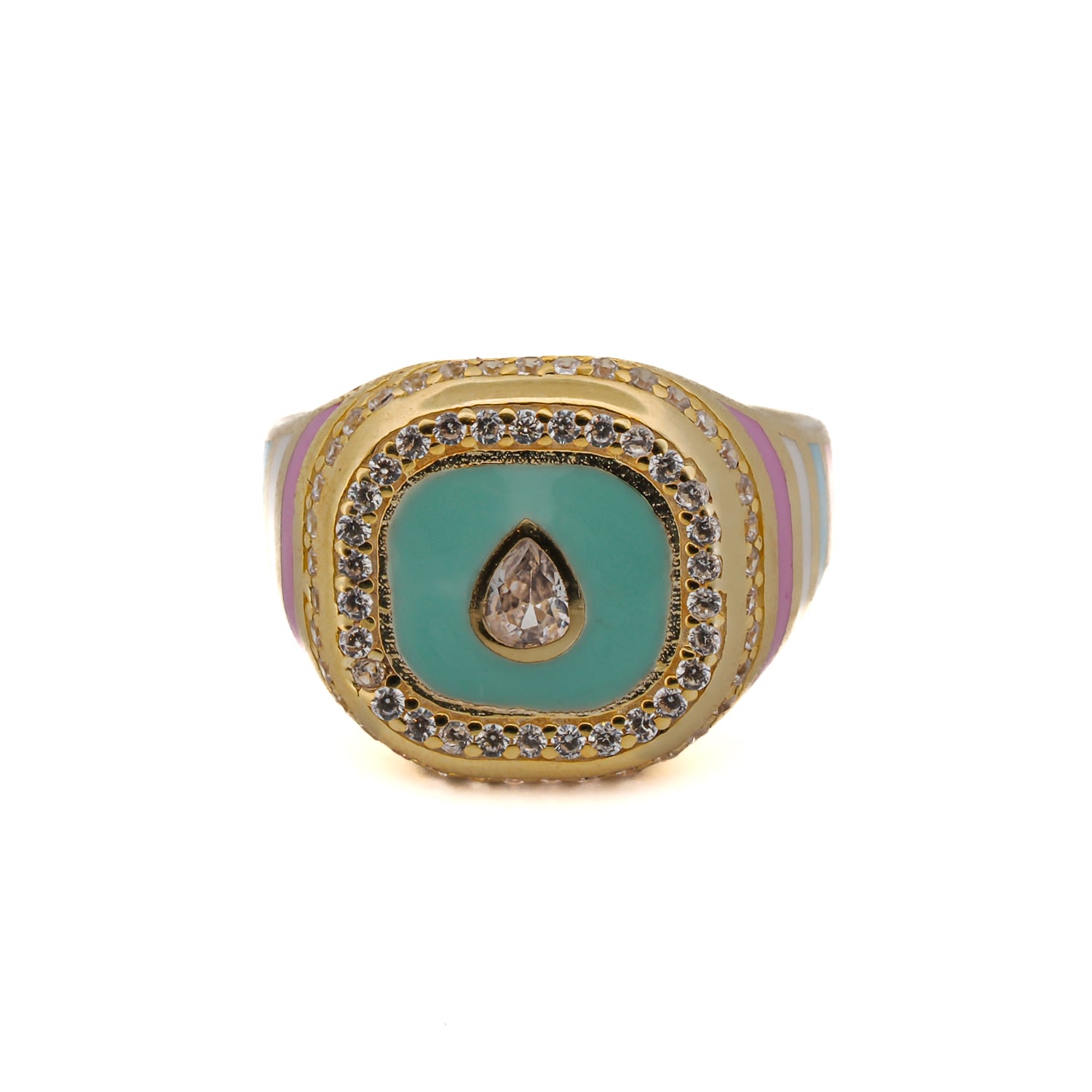 Freshness of Spring Captured in 18K Gold Statement Ring