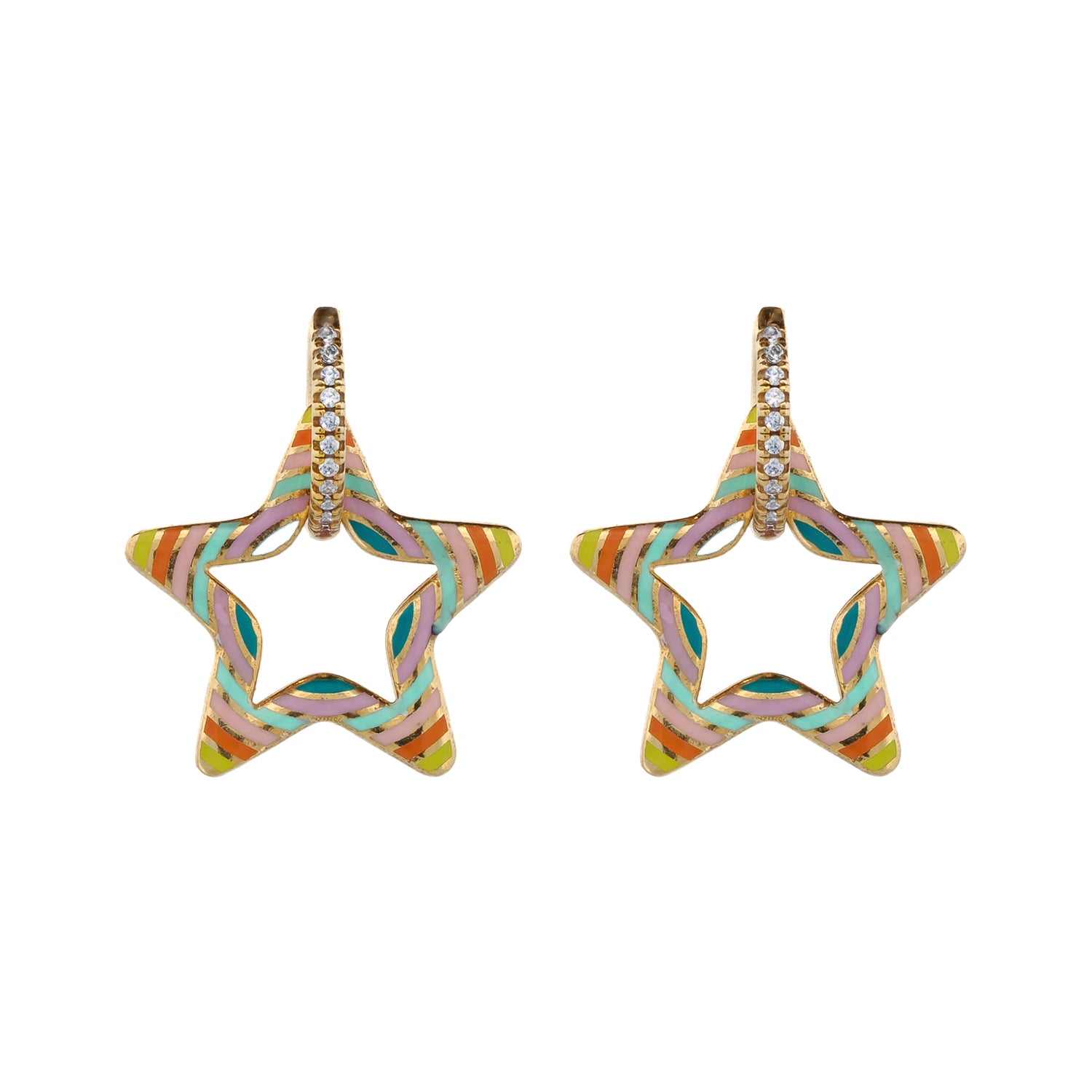 Sparkle with charm: Cz Diamonds on Gold Vermeil Hoops