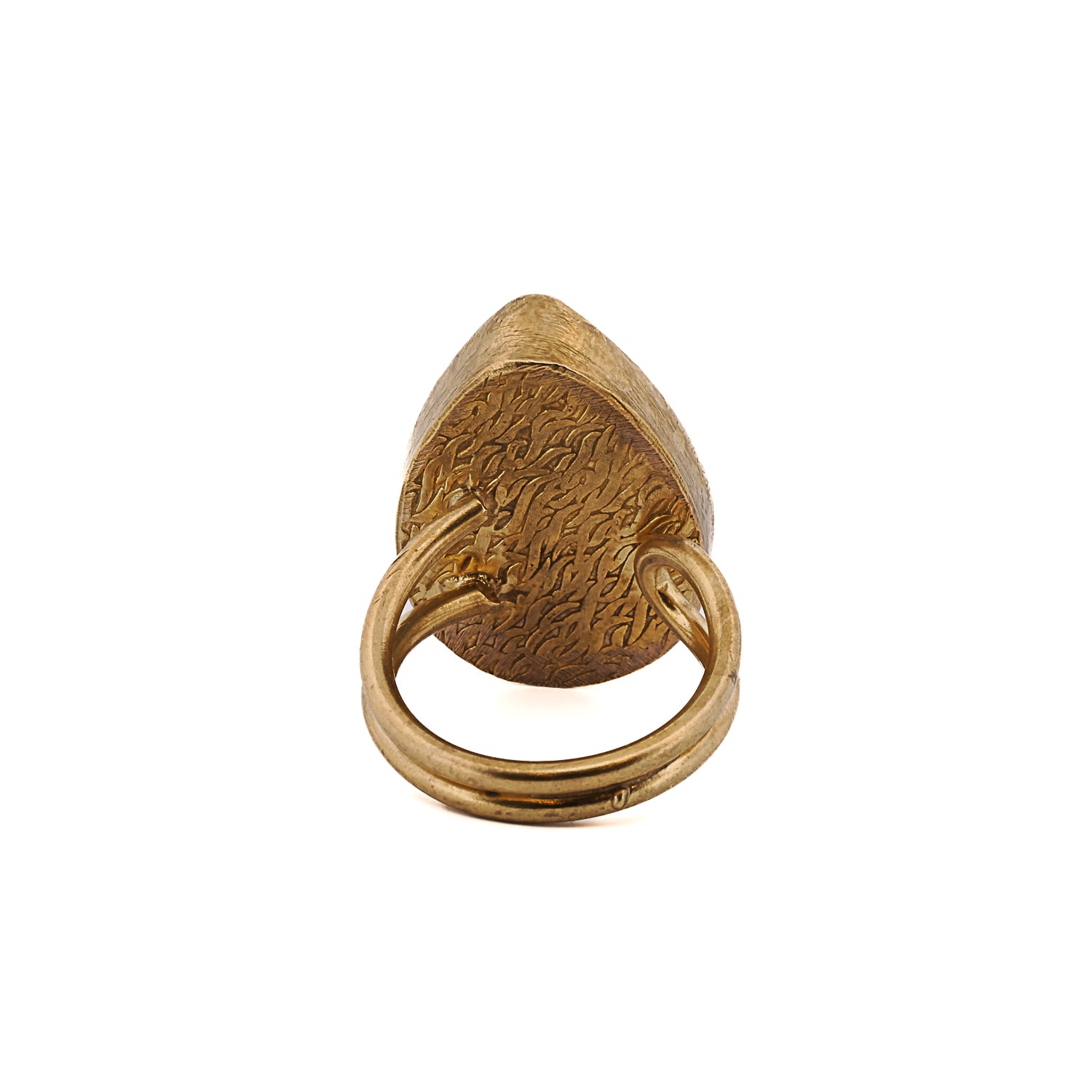 Opulent pink agate and gold ring, adjustable size 5 to 8