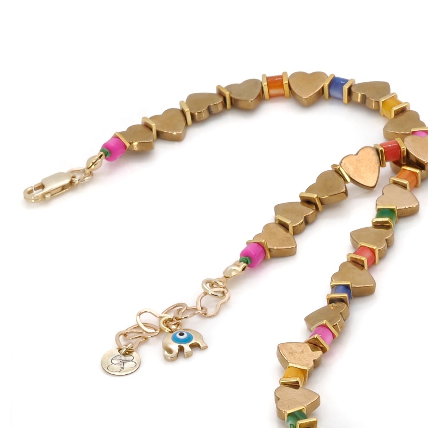 18K Gold Plated Pink Enamel Heart Pendant Necklace