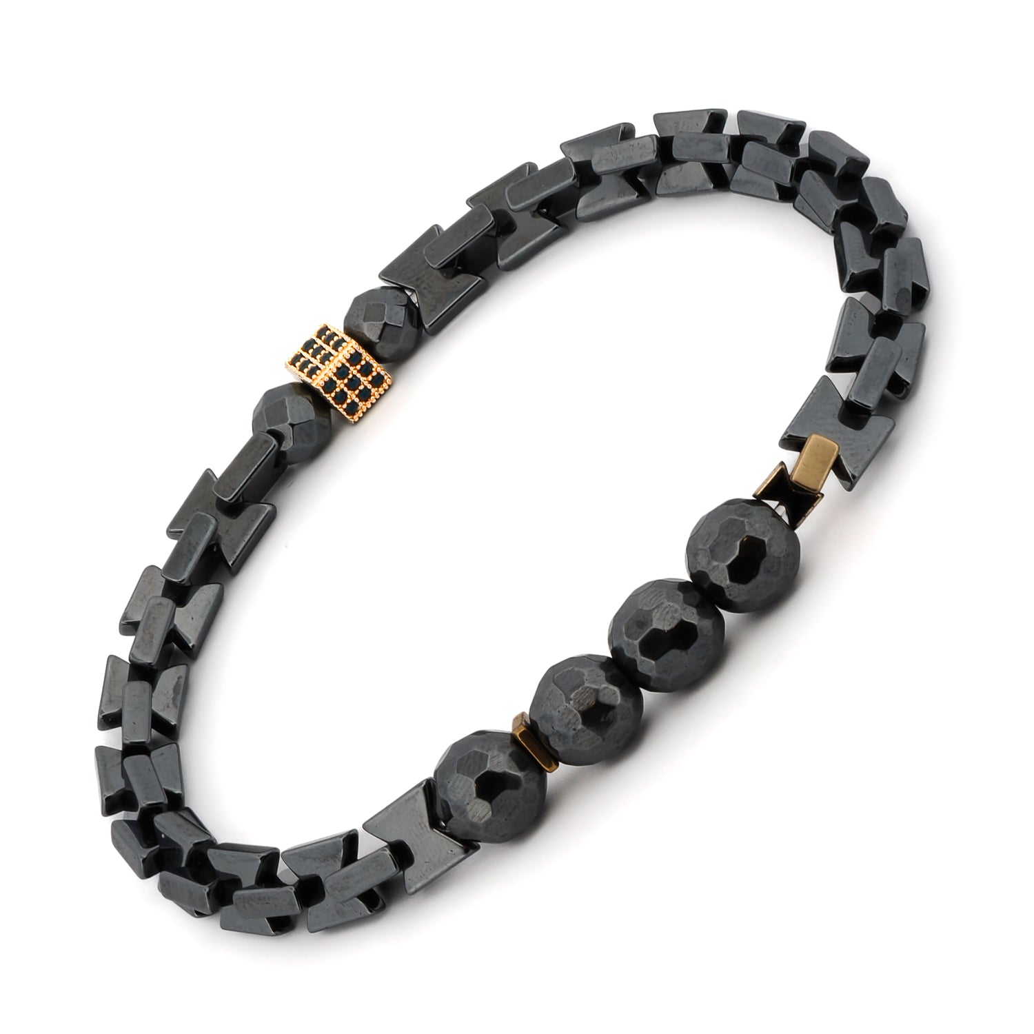Positive Vibration Hematite Stone Men's Bracelet