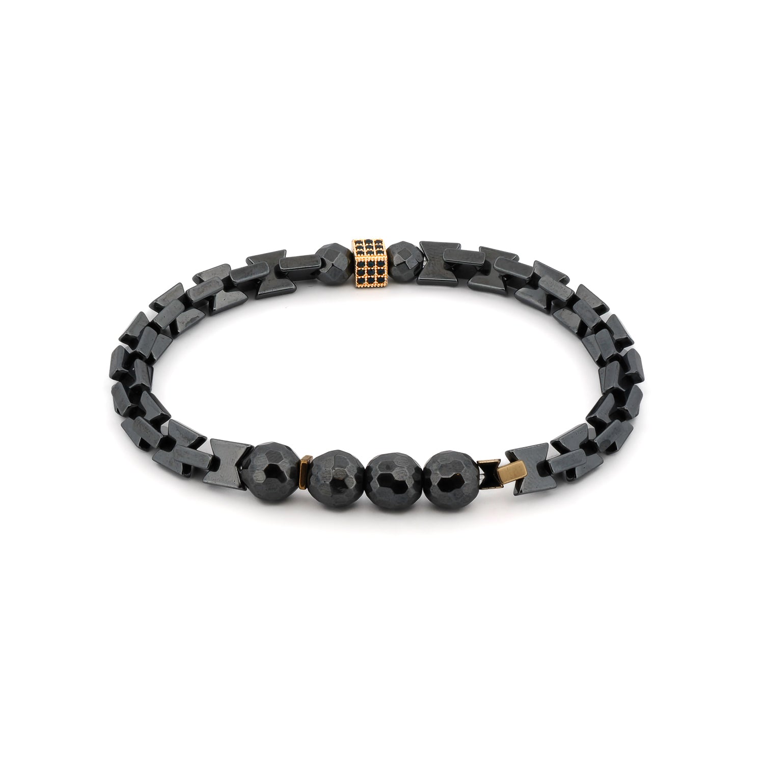 Positive Vibration Hematite Stone Men's Bracelet