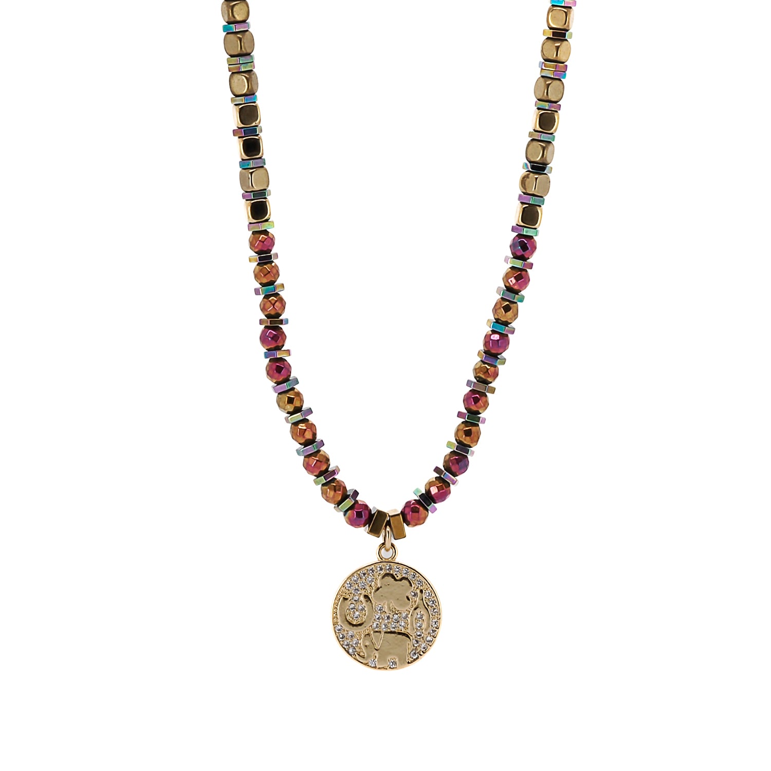 Elegant Contrast of Gold and Hematite - A Versatile Accessory.