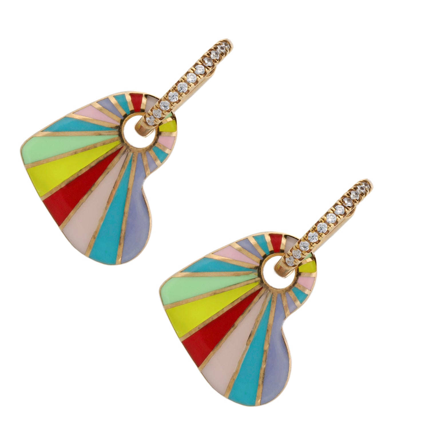 Sterling Silver Hoop Earrings with 18k Gold Plating