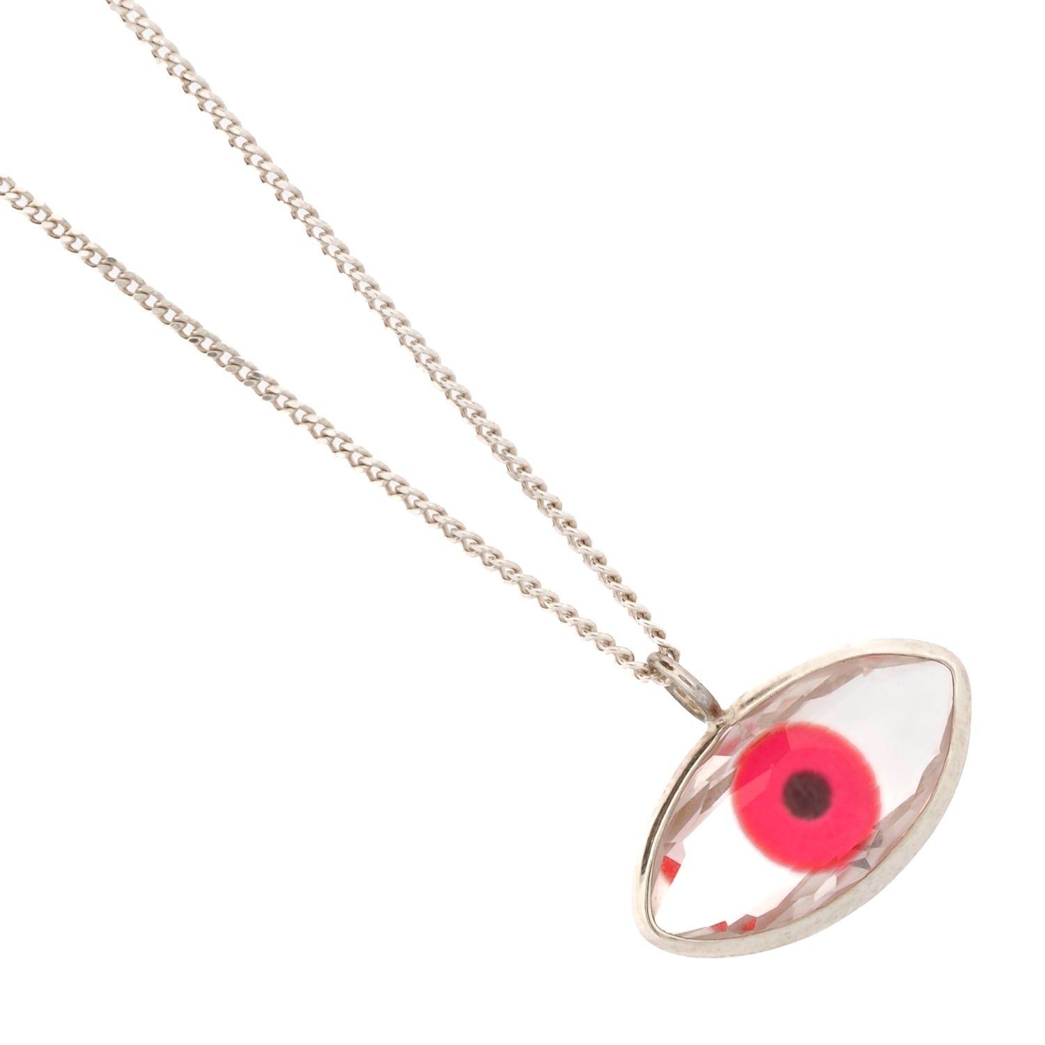 Stylish Necklace crafted from 925 Sterling Silver and Glass.