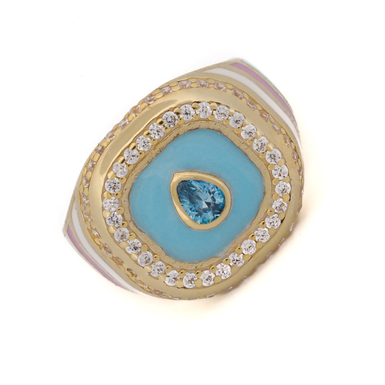 Freshness of Spring Captured in 18K Gold Statement Ring