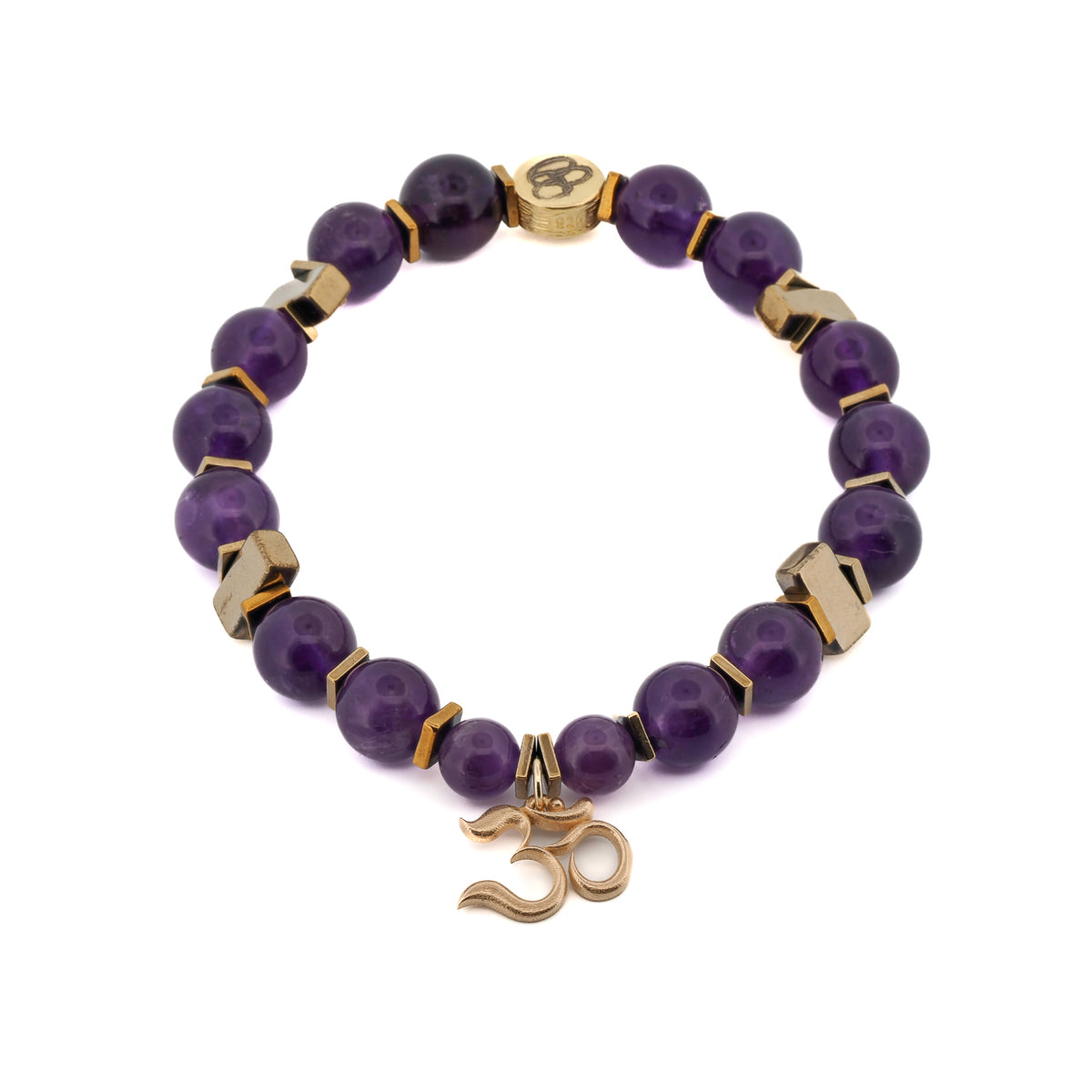 Adjustable bracelet and golden Amethyst sound with fine gold deals 24K