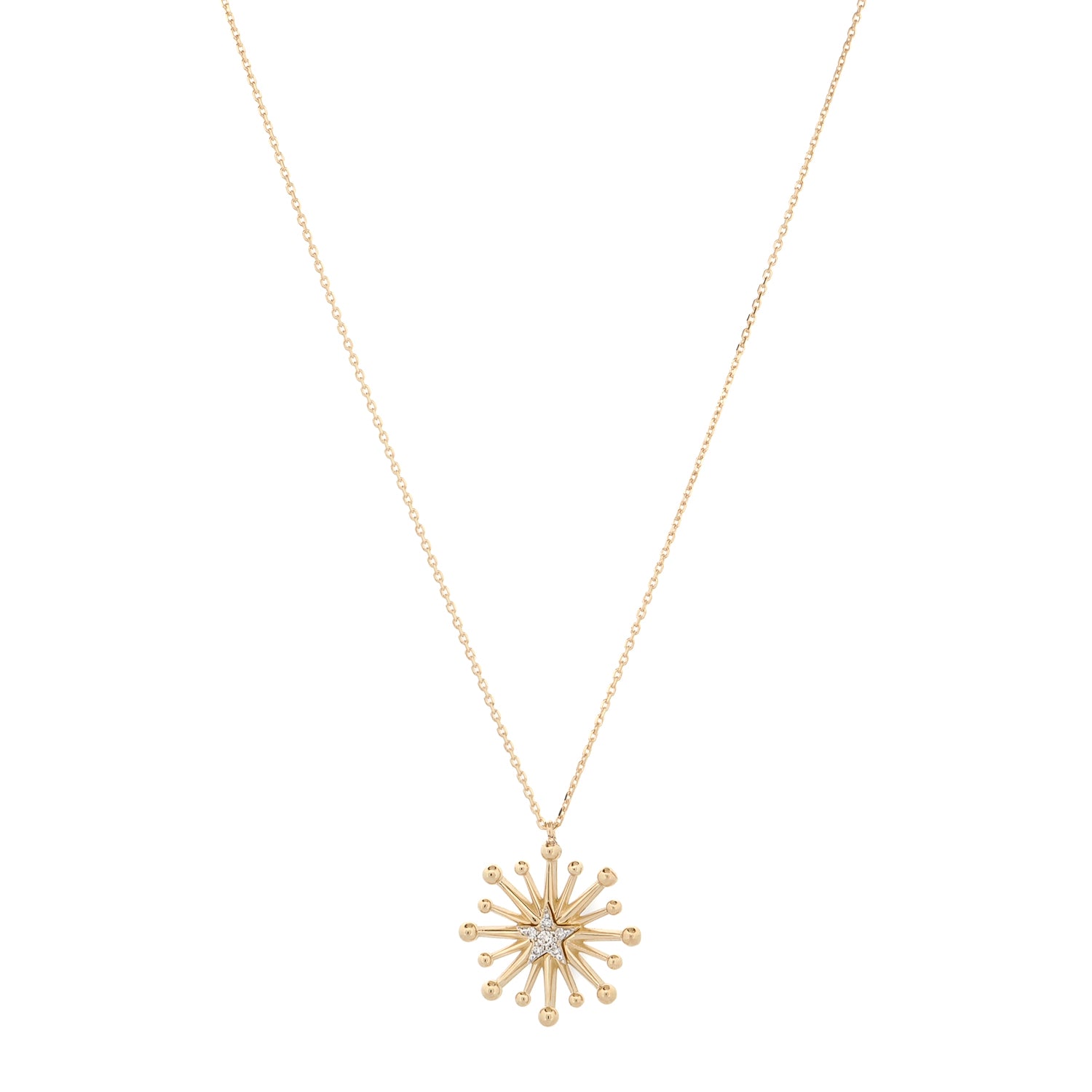 Spiritual Sunlight Diamond Gold Necklace