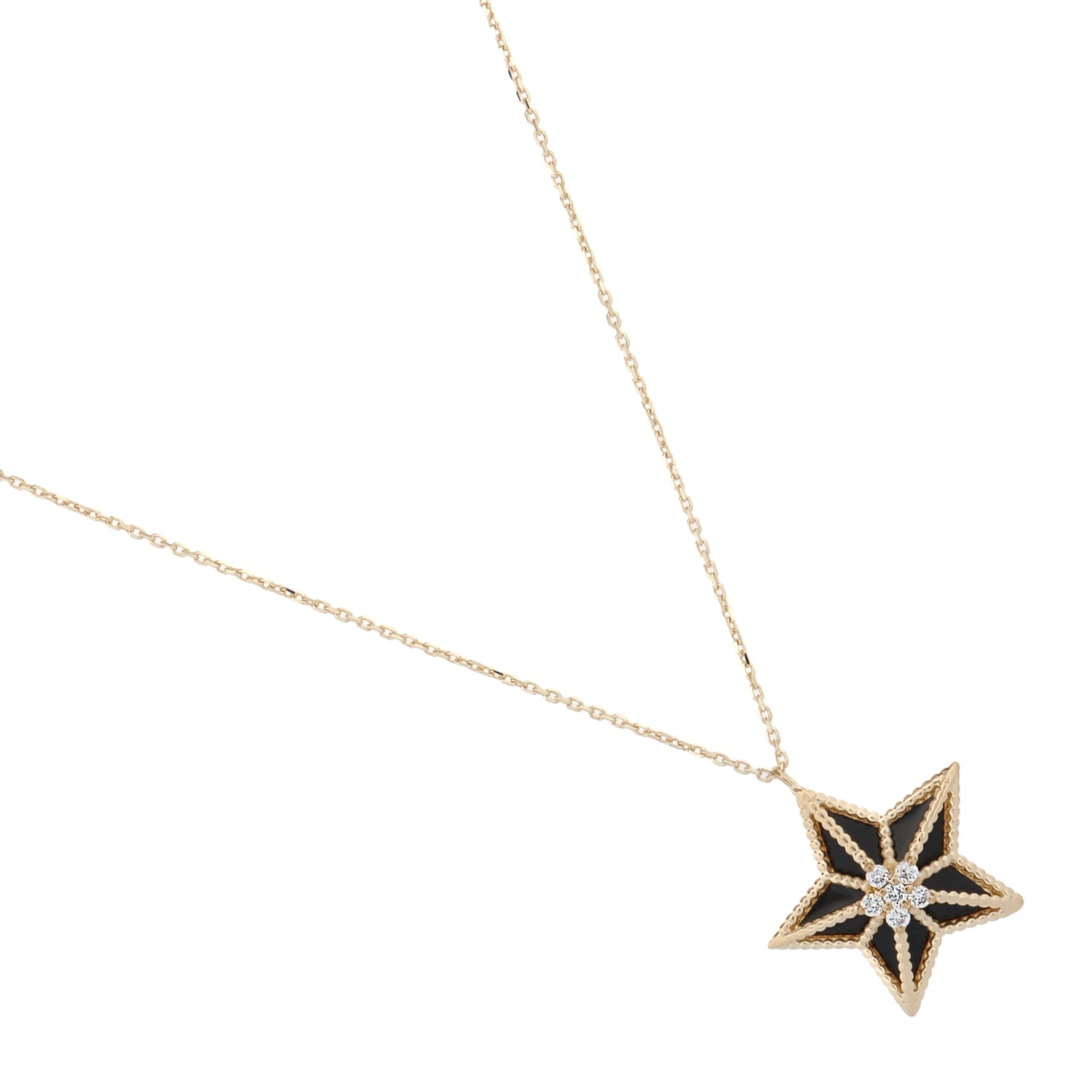 14K Yellow Gold Necklace with Diamond Star Pendant for a Luxurious, Meaningful Accessory