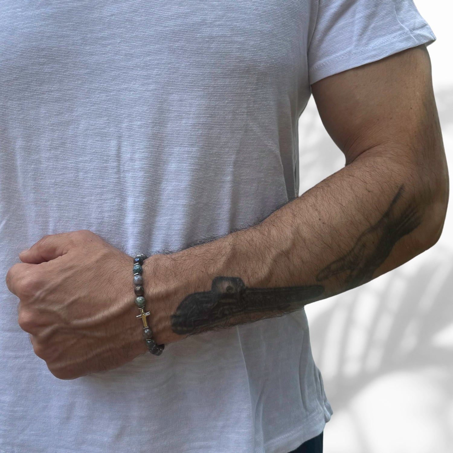 Silver Hematite Spacer Bracelet