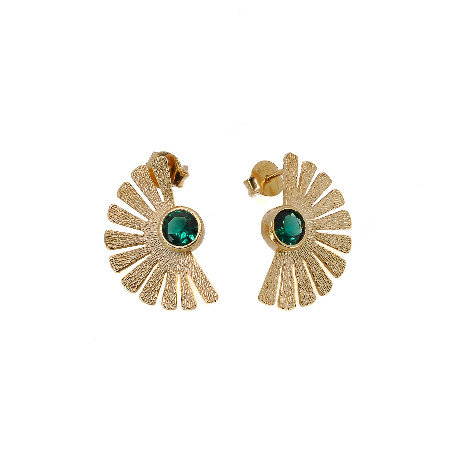 Timeless jade gemstone earrings with 18K gold-plated sterling silver, reflecting Cleopatra's sophistication