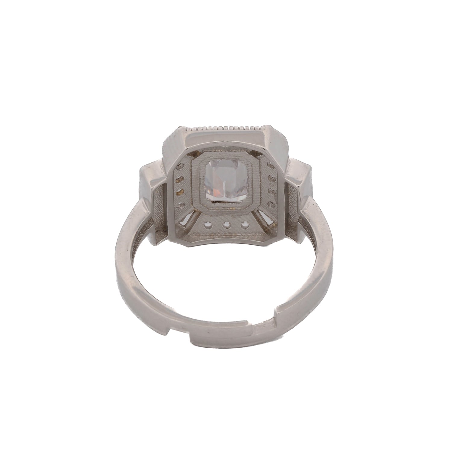 Effortless Charm: Sterling Silver Red Enamel &amp; Diamond Ring