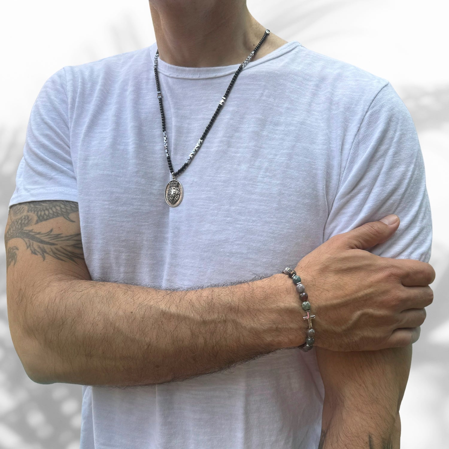 Luxurious Sterling Silver Powerful Lion Pendant Black Necklace, ideal for formal events or elevating everyday looks.