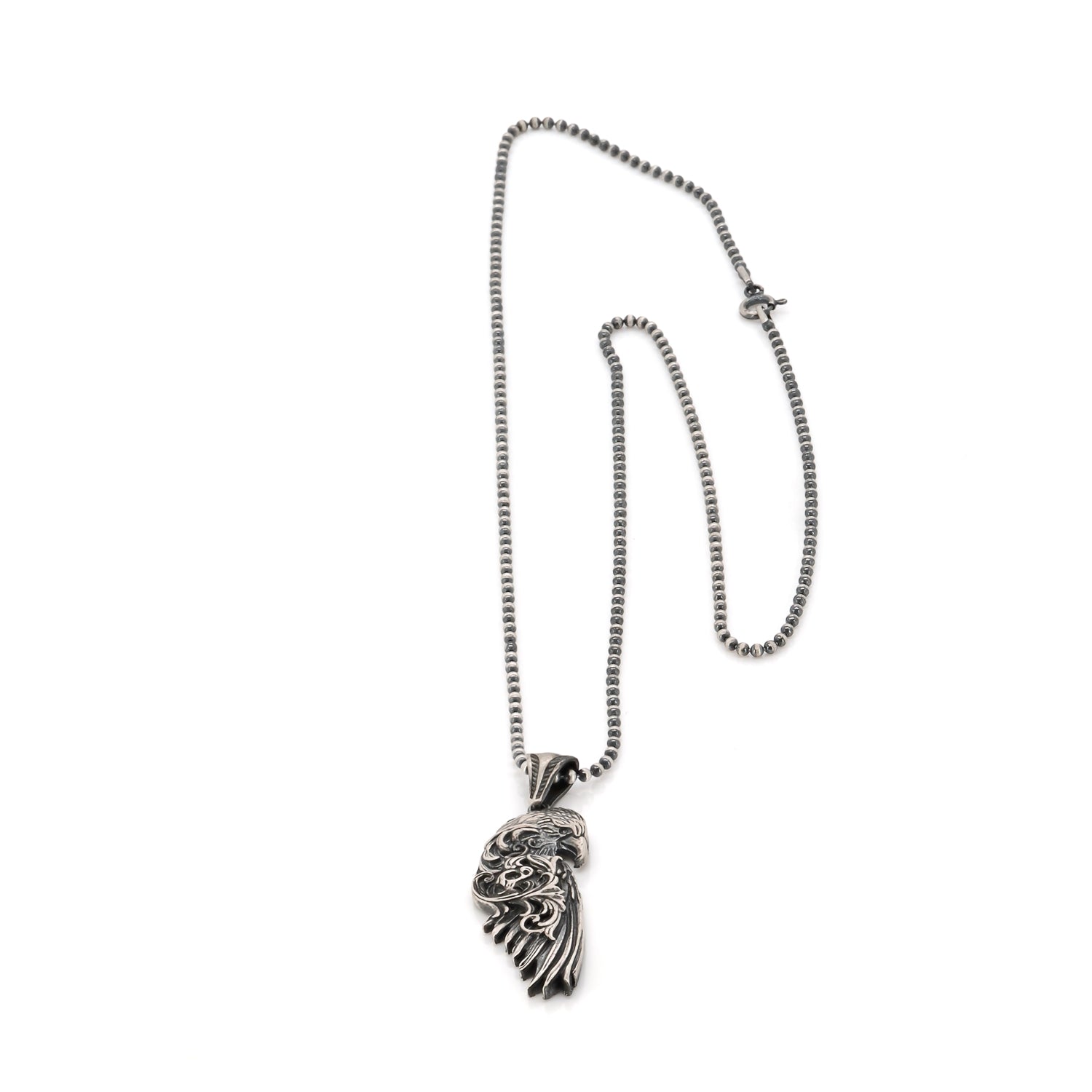 powerful eagle pendant on sterling silver chain