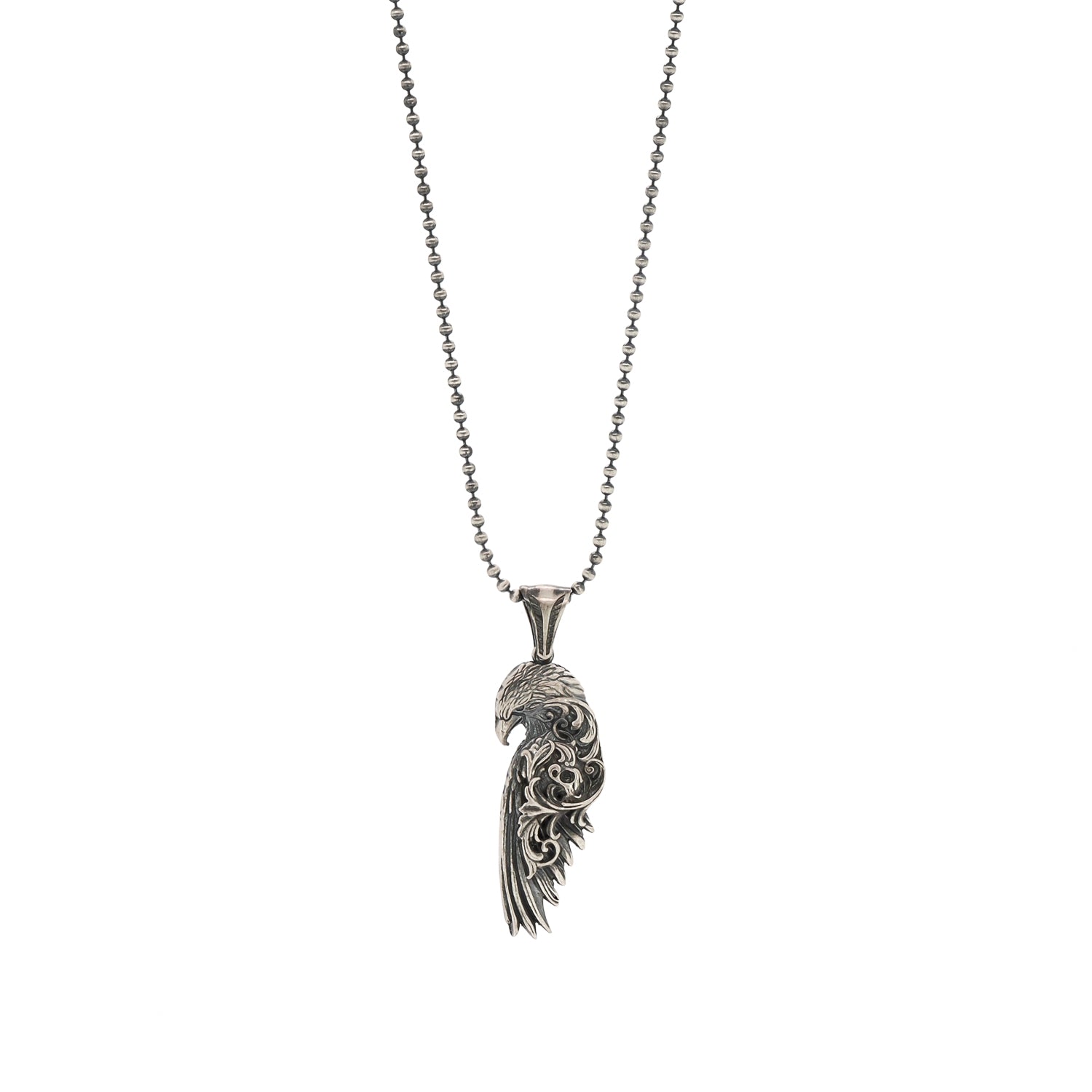 spiritual eagle pendant on 925 sterling silver chain, handmade