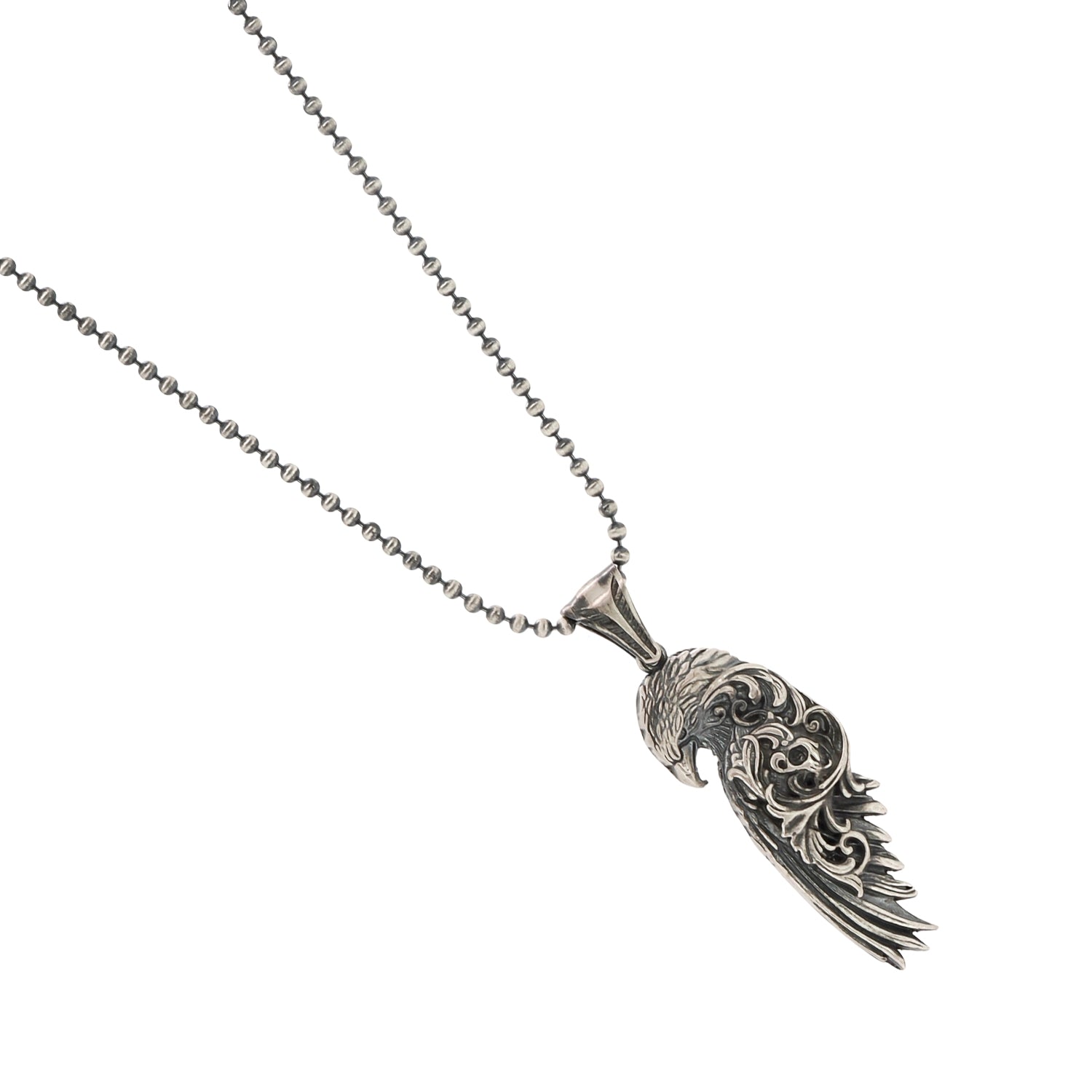 majestic eagle pendant necklace in sterling silver