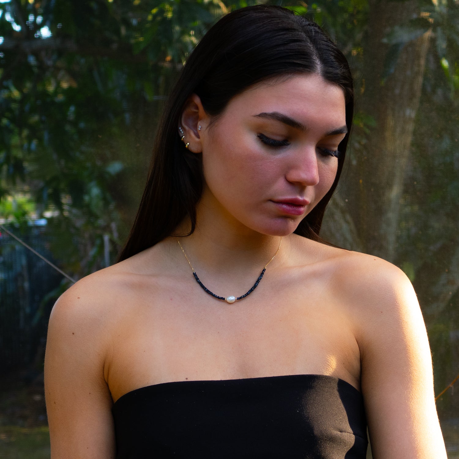 Sapphire and Pearl Gold Necklace for Loyalty, Grace, and Timeless Elegance