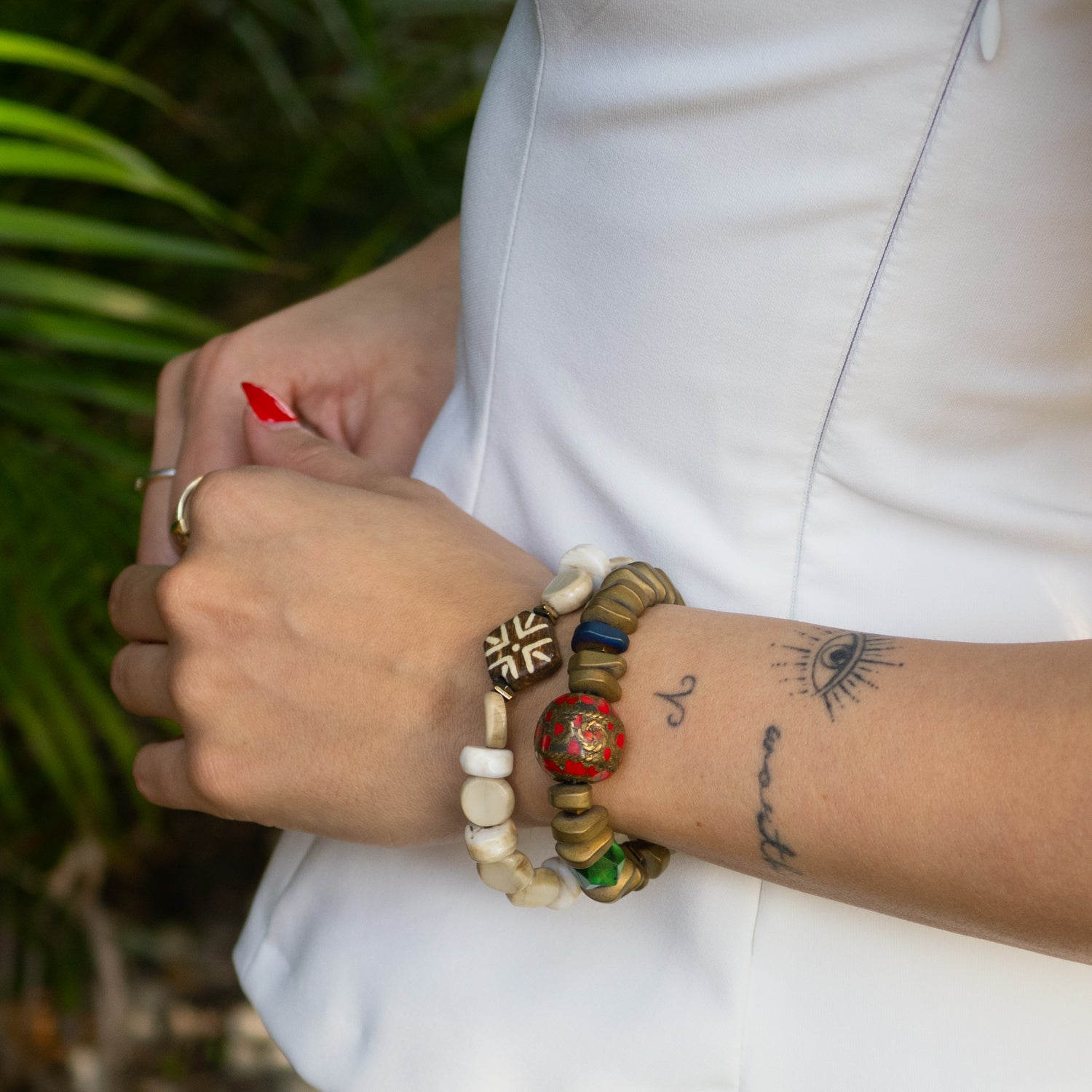 African Bone Beads Bracelet