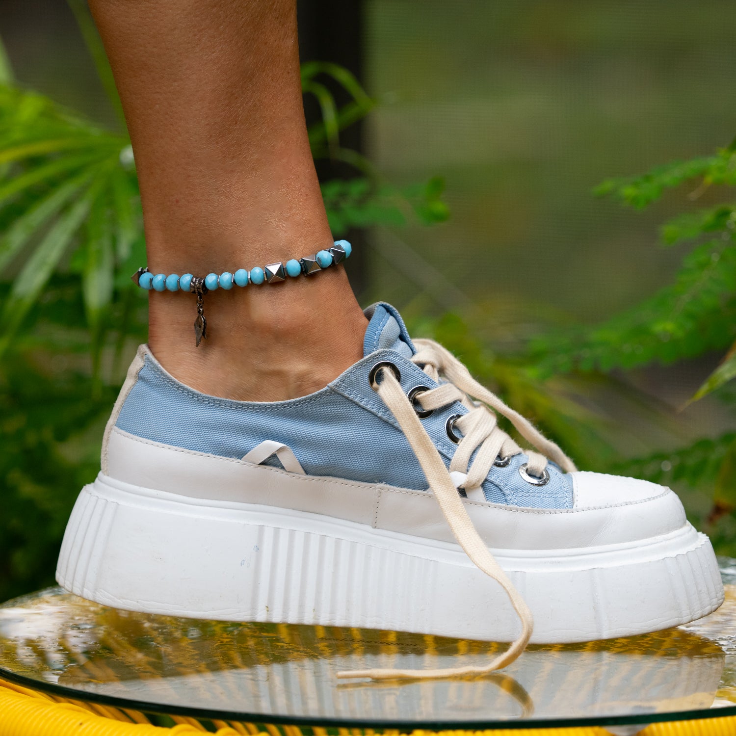 Angel Wings Beaded Anklet
